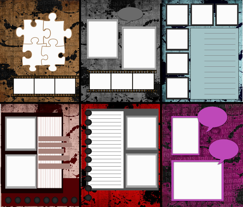 Yearbook  Splatter Template