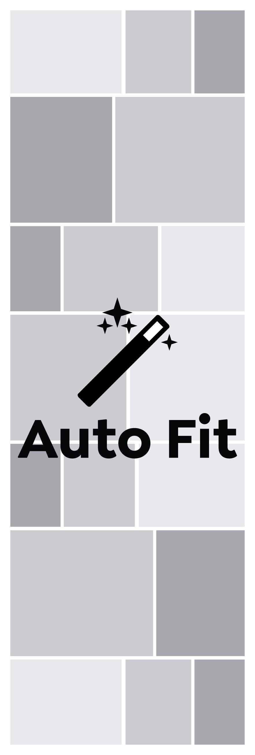 Auto Fit, Triple Square Portrait