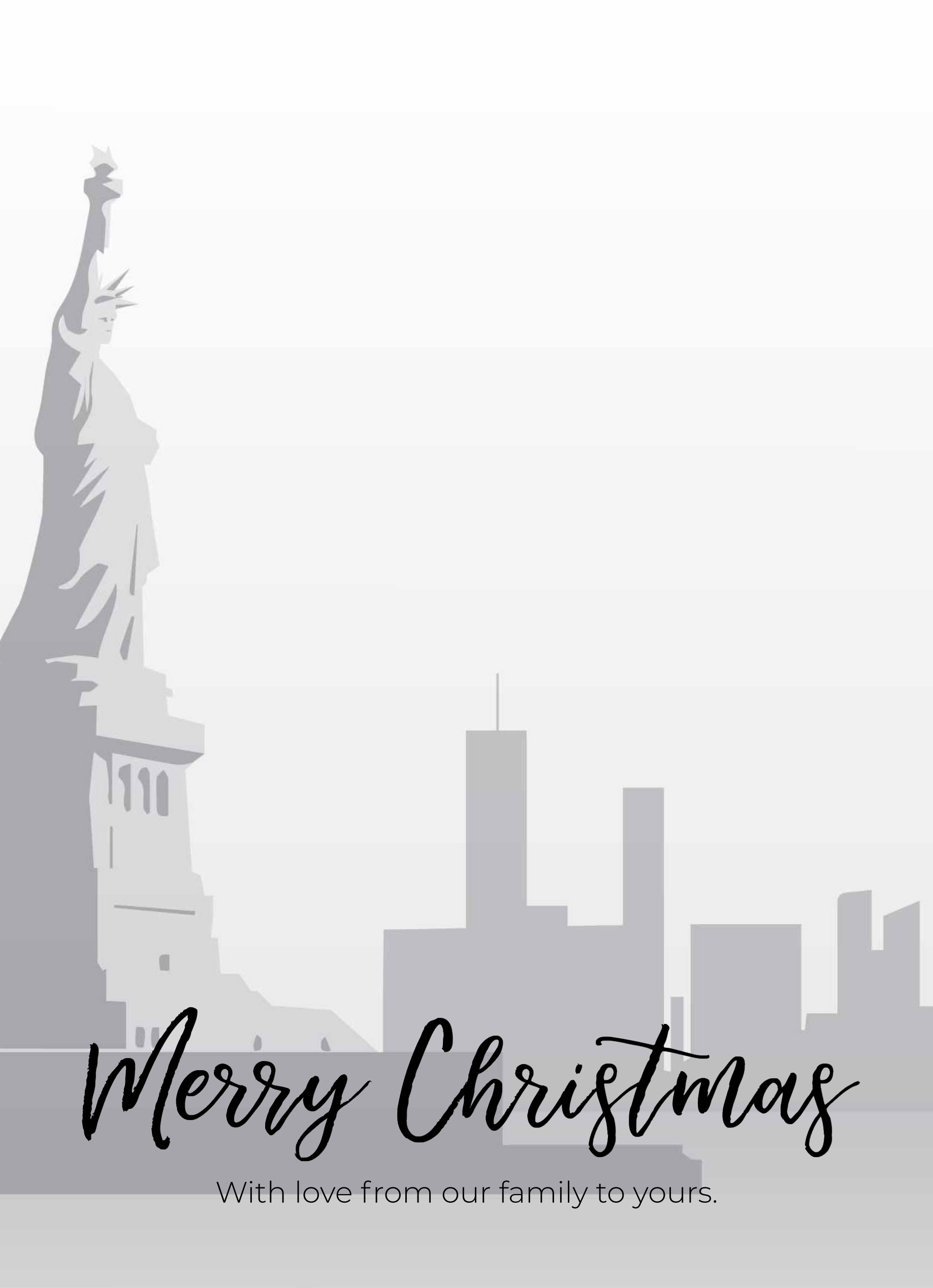 1-Up Full Bleed + Merry Christmas (Black)