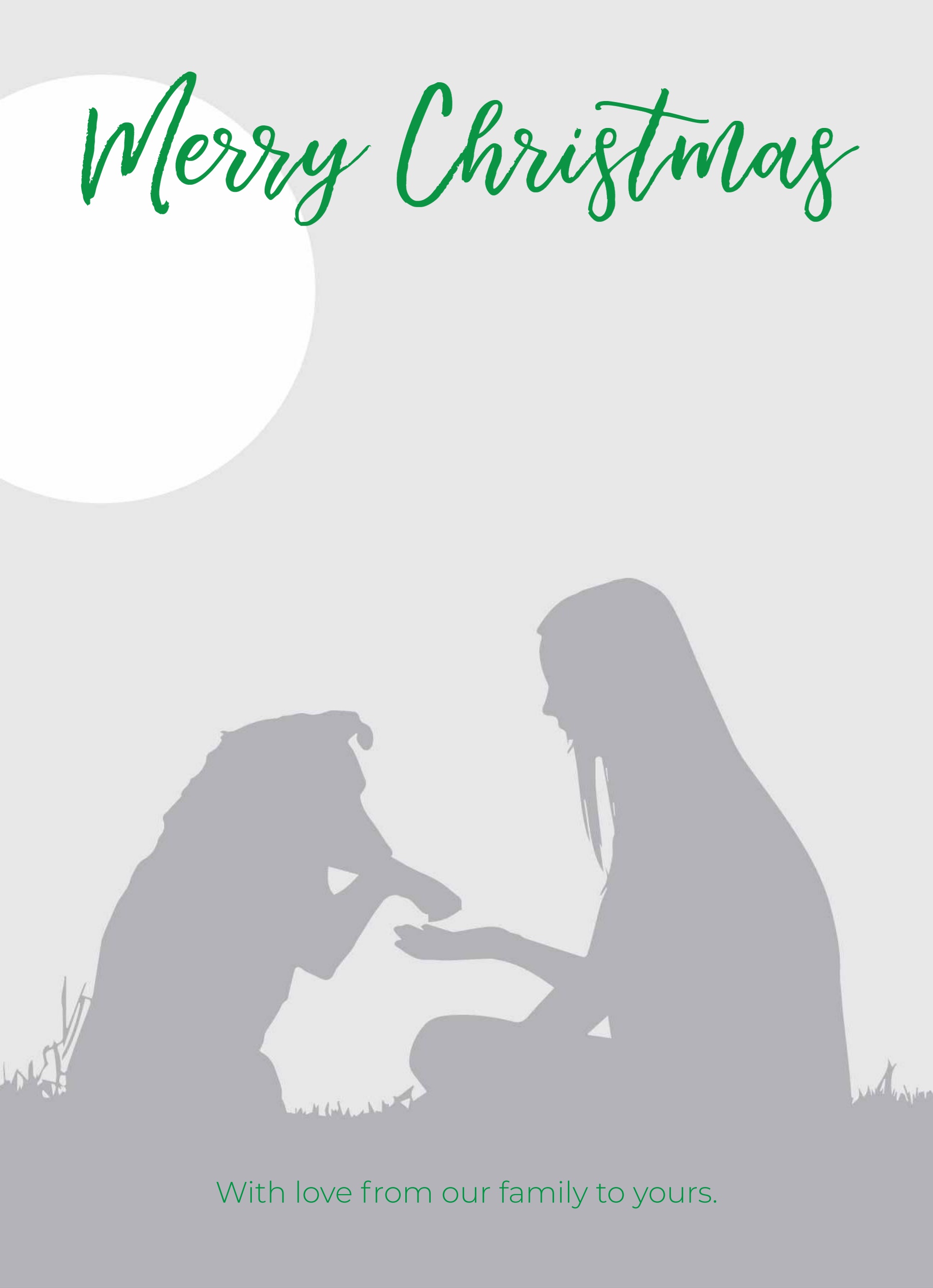 1-Up Full Bleed + Merry Christmas (Green)