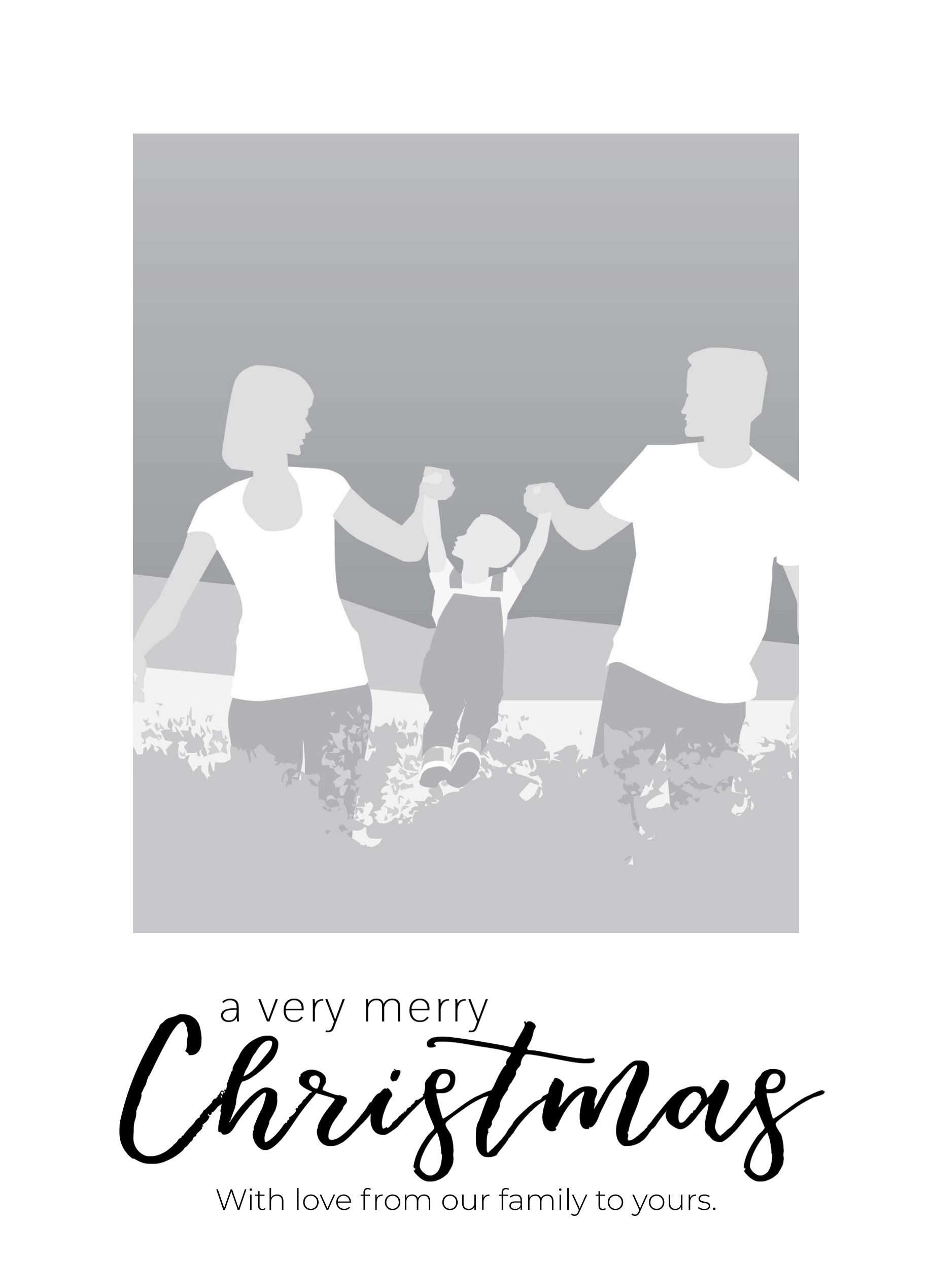 1-Up Portrait + Very Merry Christmas (Black/Black)