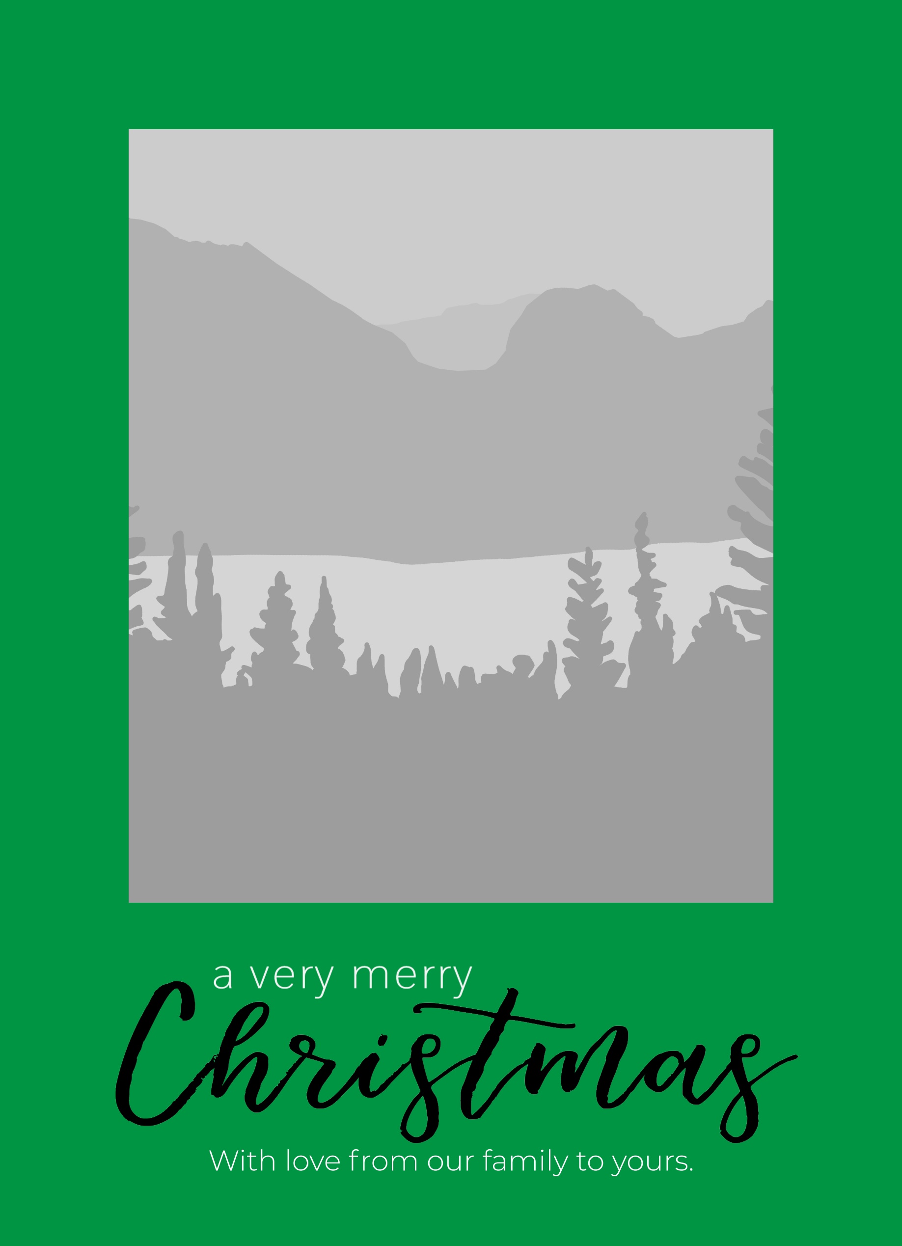 1-Up Portrait + Very Merry Christmas (Black/White)