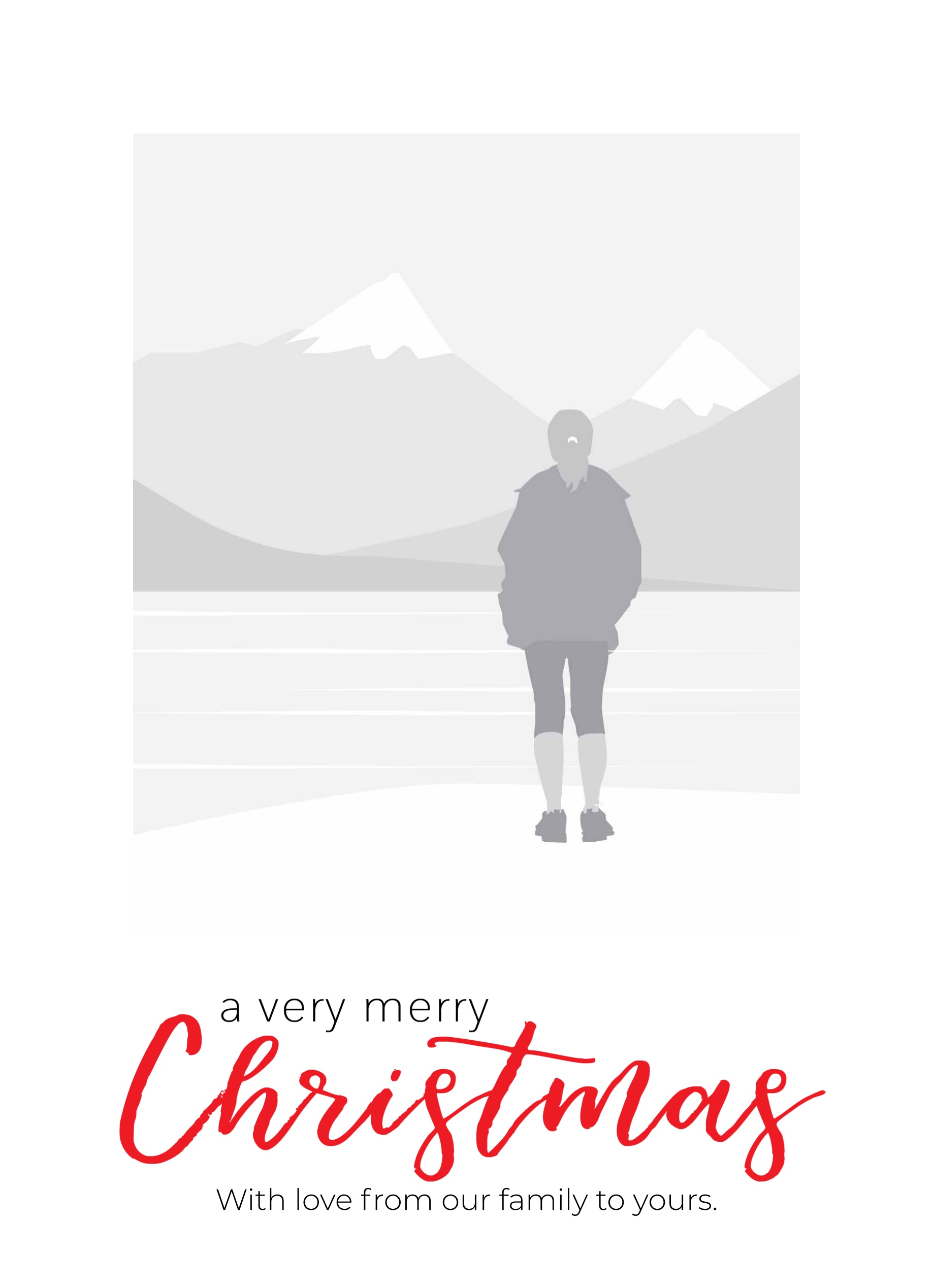 1-Up Portrait + Very Merry Christmas (Red/Black)