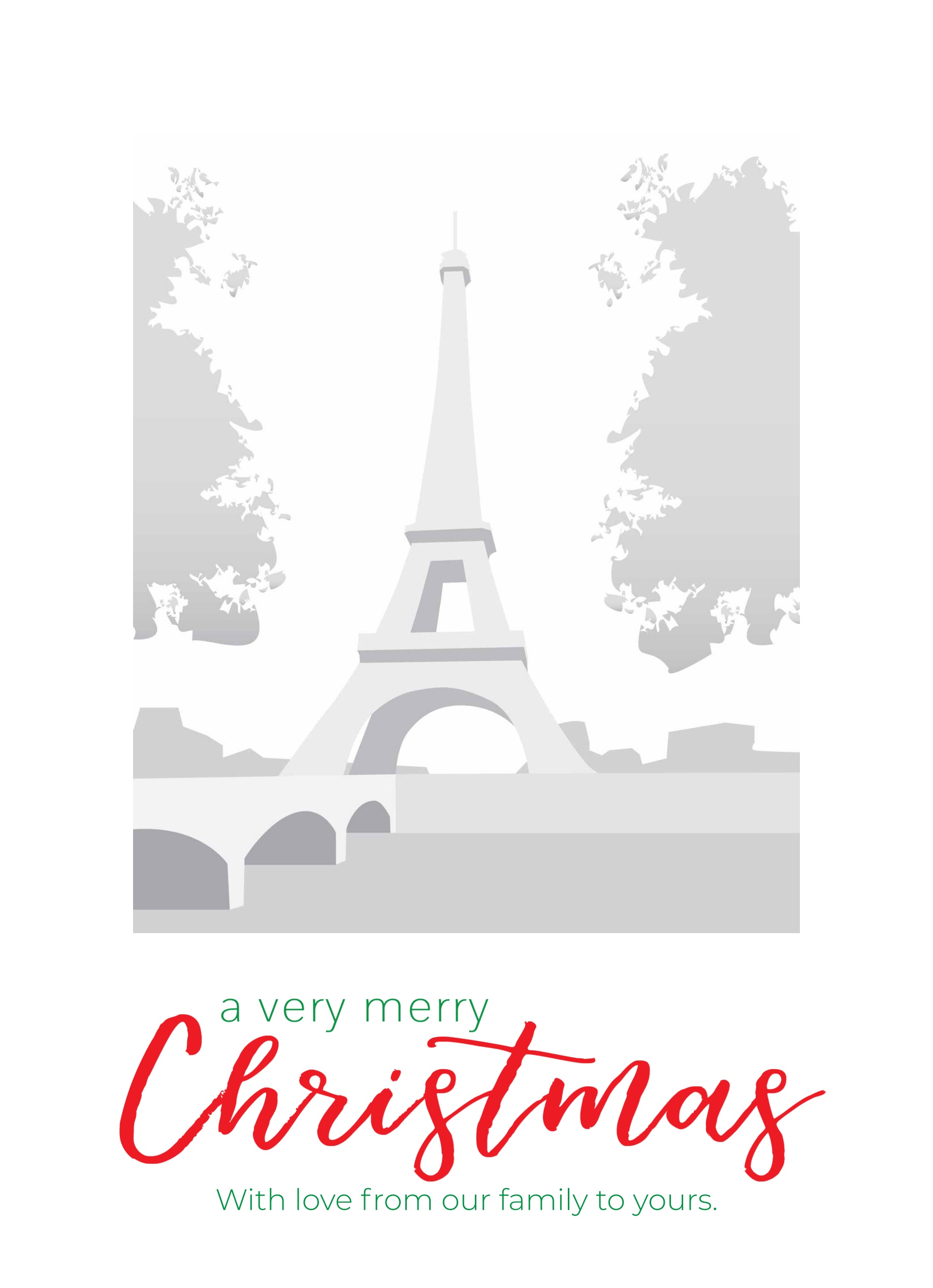 1-Up Portrait + Very Merry Christmas (Red/Green)