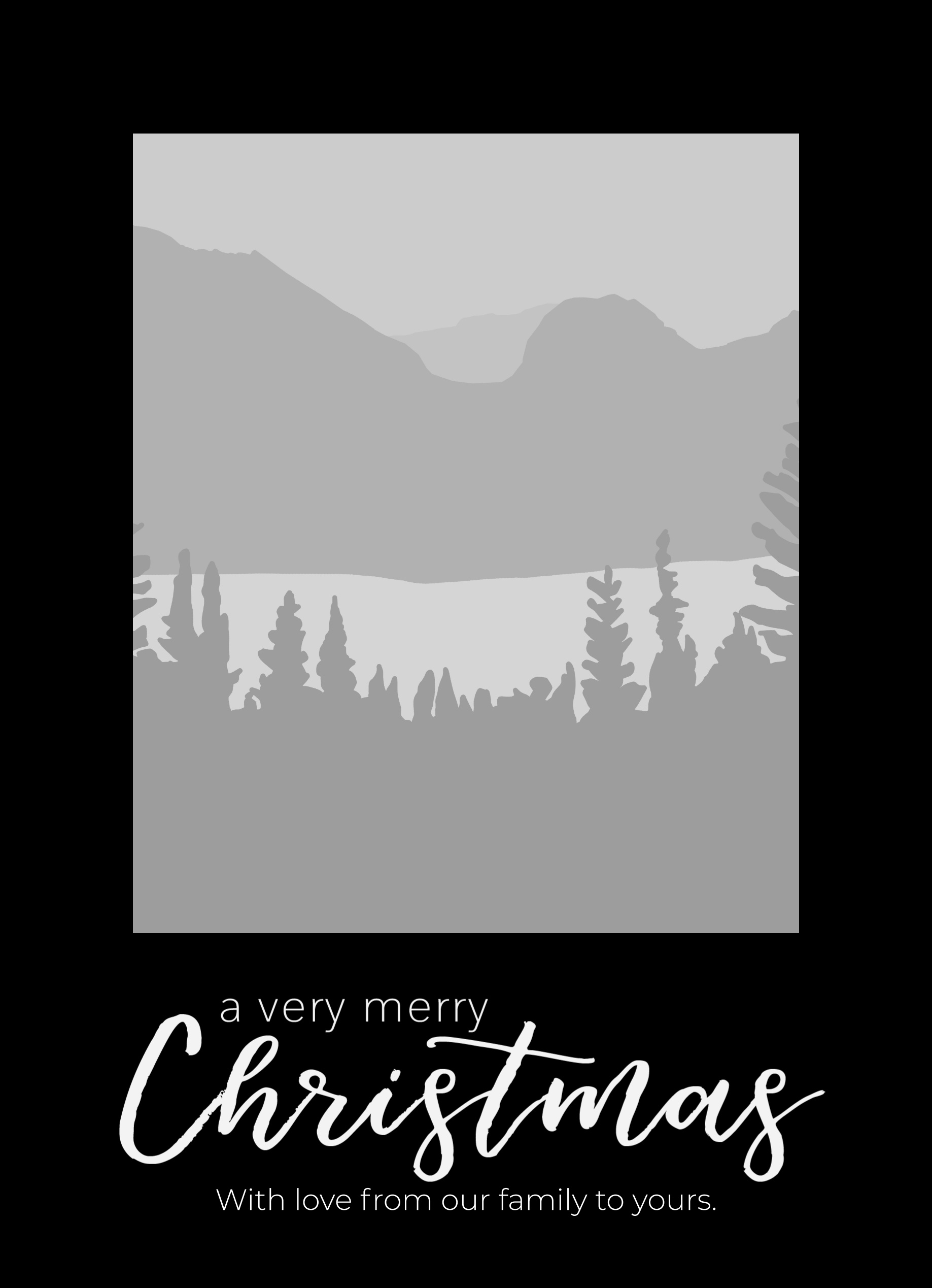 1-Up Portrait + Very Merry Christmas (White/White)