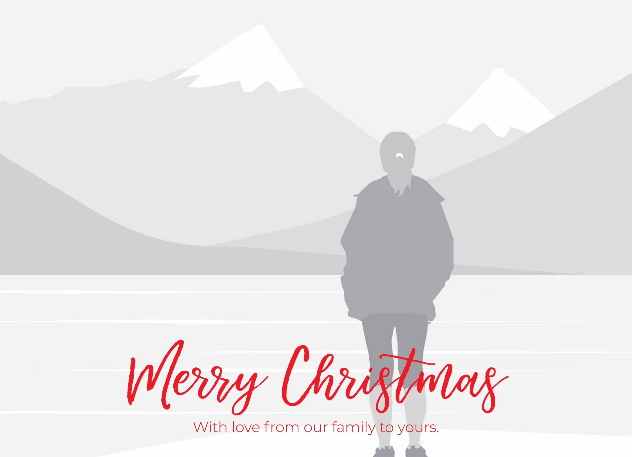 1-Up Full Bleed + Merry Christmas (Red)