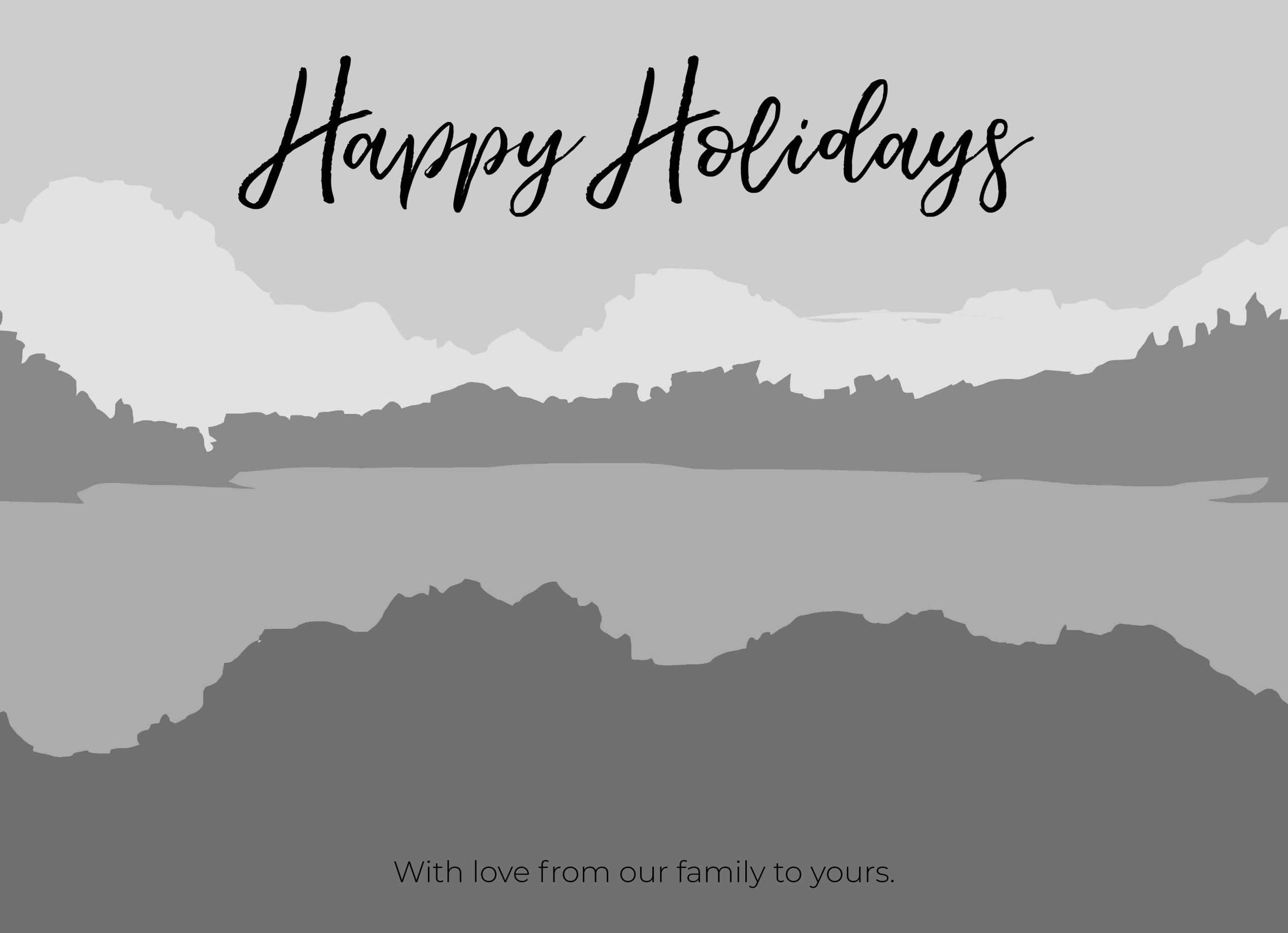 1-Up Full Bleed + Happy Holidays v2 (Black)