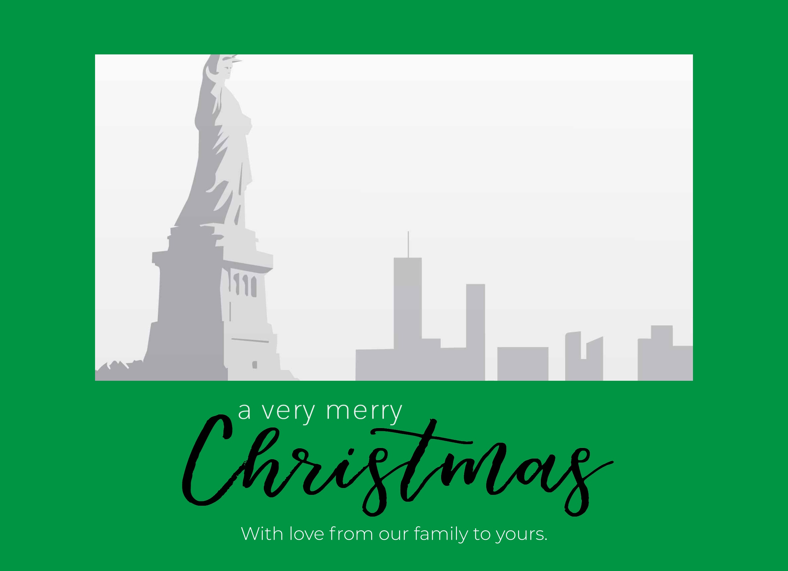 1-Up Portrait + Very Merry Christmas (Black/White)