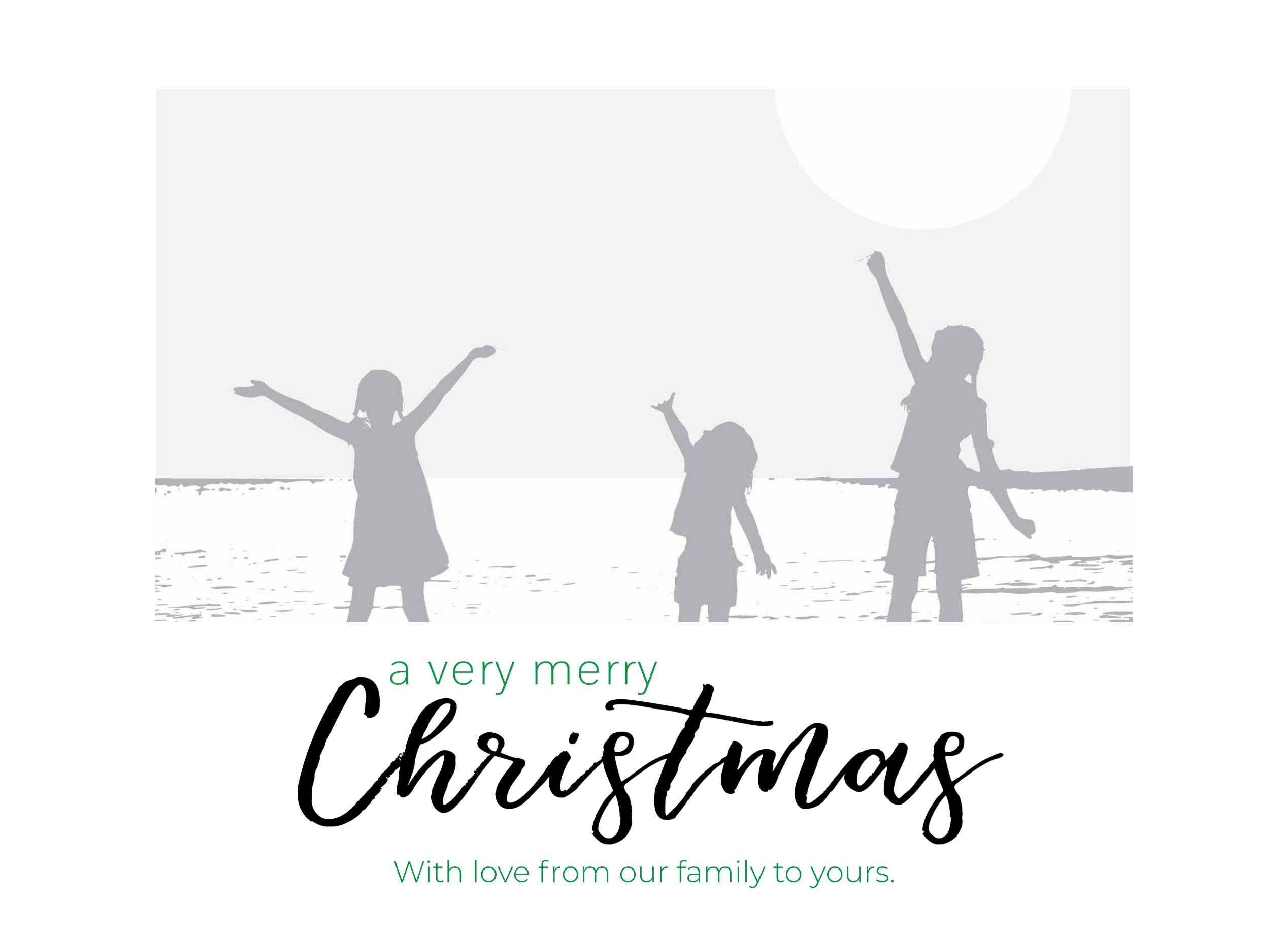 1-Up Portrait + Very Merry Christmas (Black/Green)