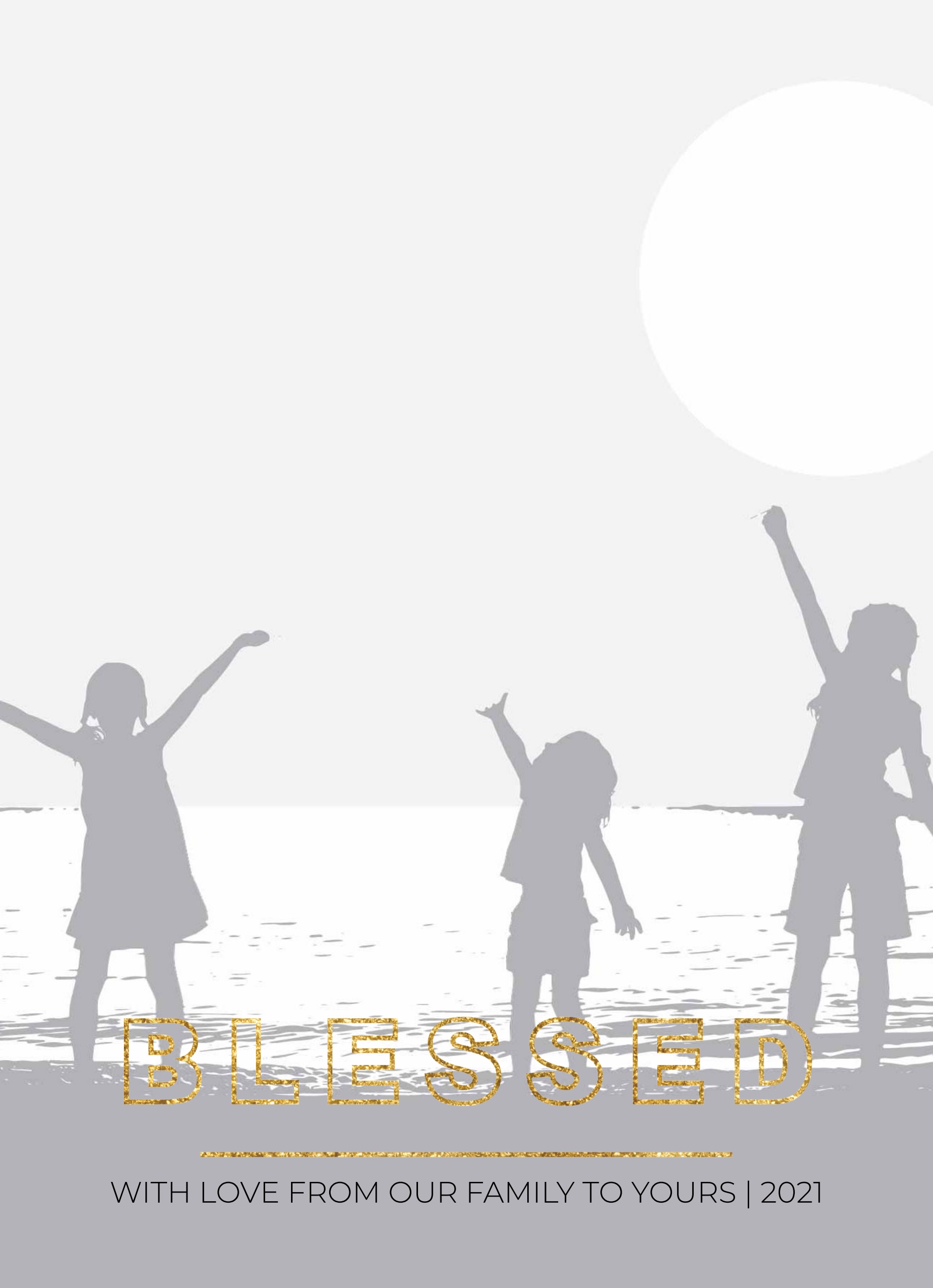 1-Up Full Bleed + Blessed Greeting (Gold)