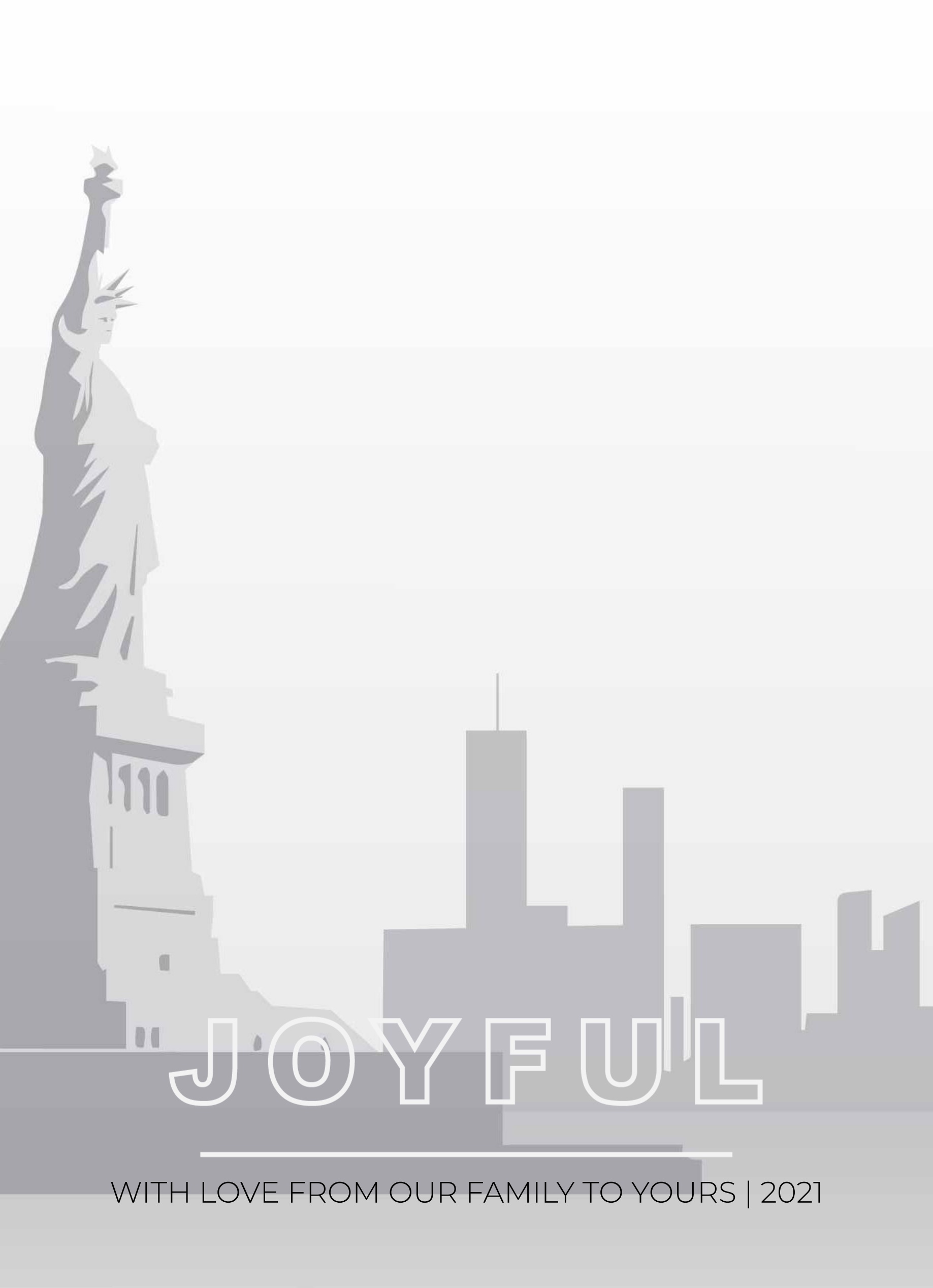 1-Up Full Bleed + Joyful Greeting (White)