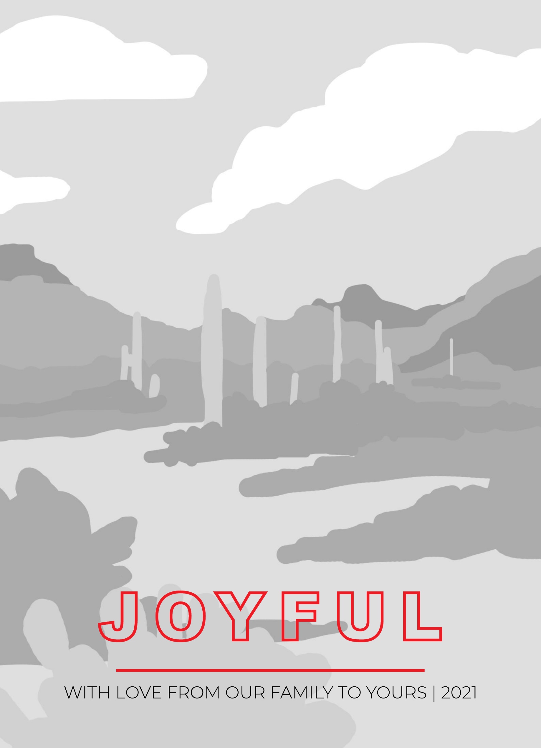1-Up Full Bleed + Joyful Greeting (Red)