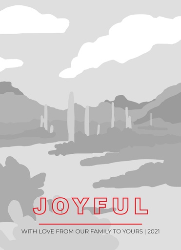1-Up Full Bleed + Joyful Greeting (Red)