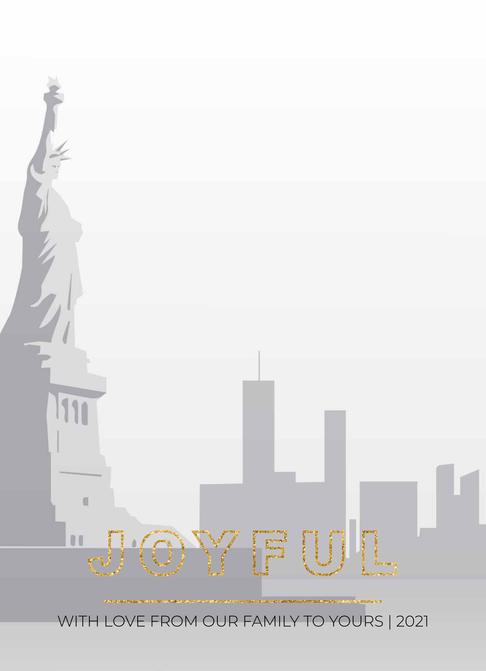 1-Up Full Bleed + Joyful Greeting (Gold)