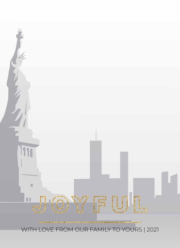 1-Up Full Bleed + Joyful Greeting (Gold)