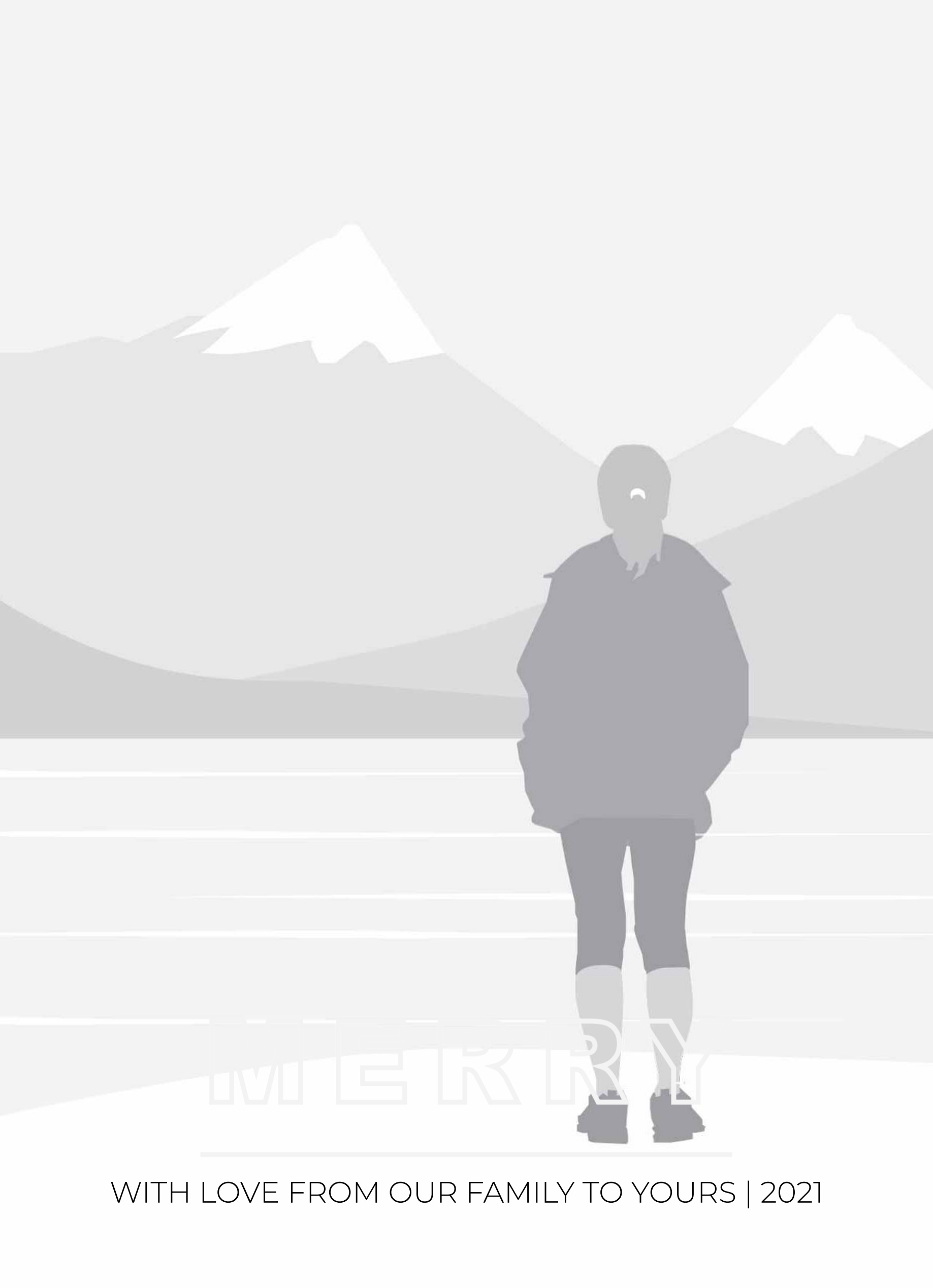 1-Up Full Bleed + Merry Greeting (White)