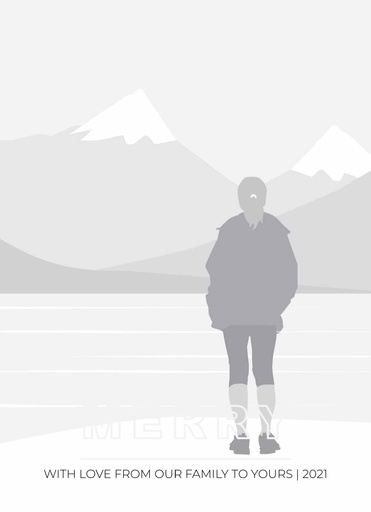 1-Up Full Bleed + Merry Greeting (White)