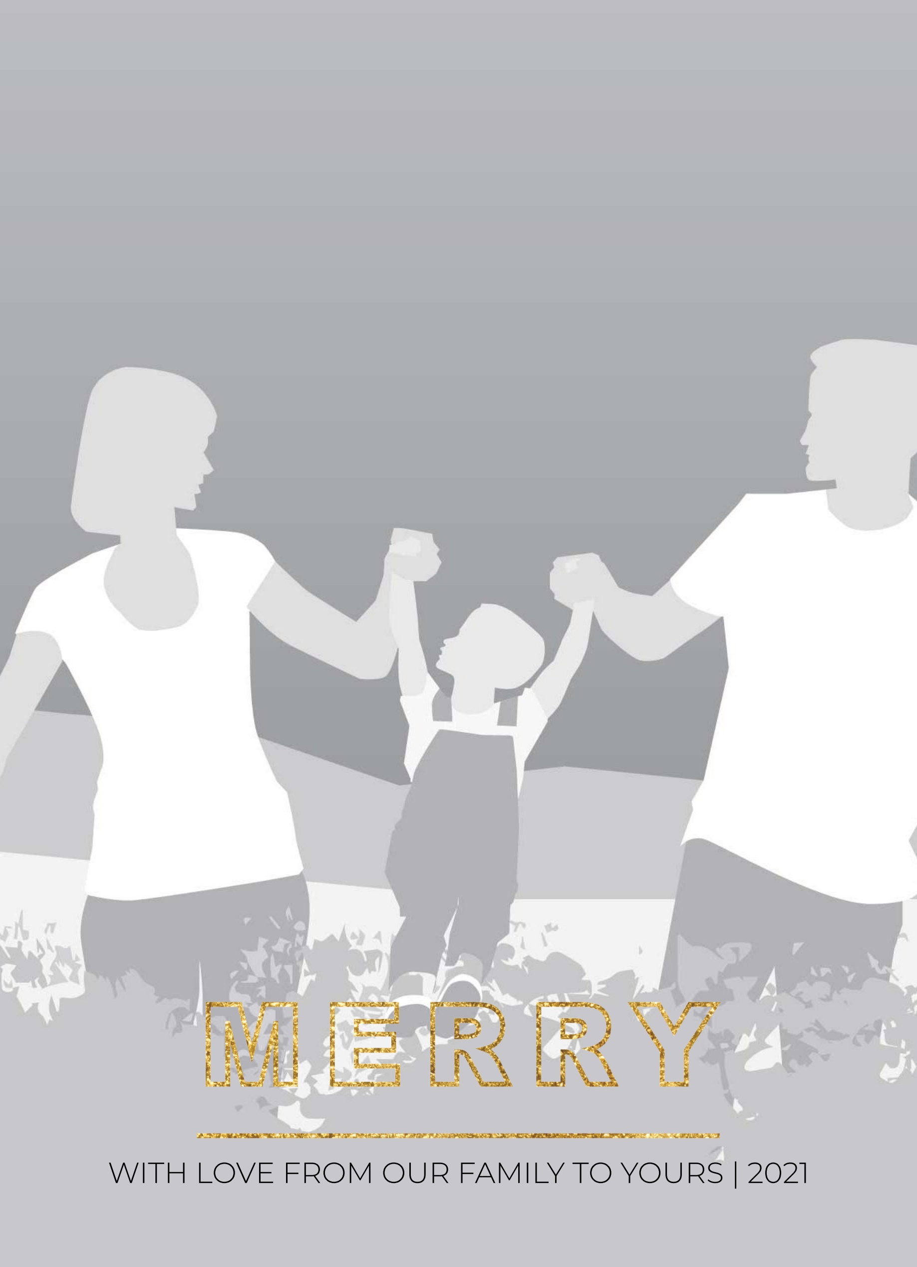 1-Up Full Bleed + Merry Greeting (Gold)