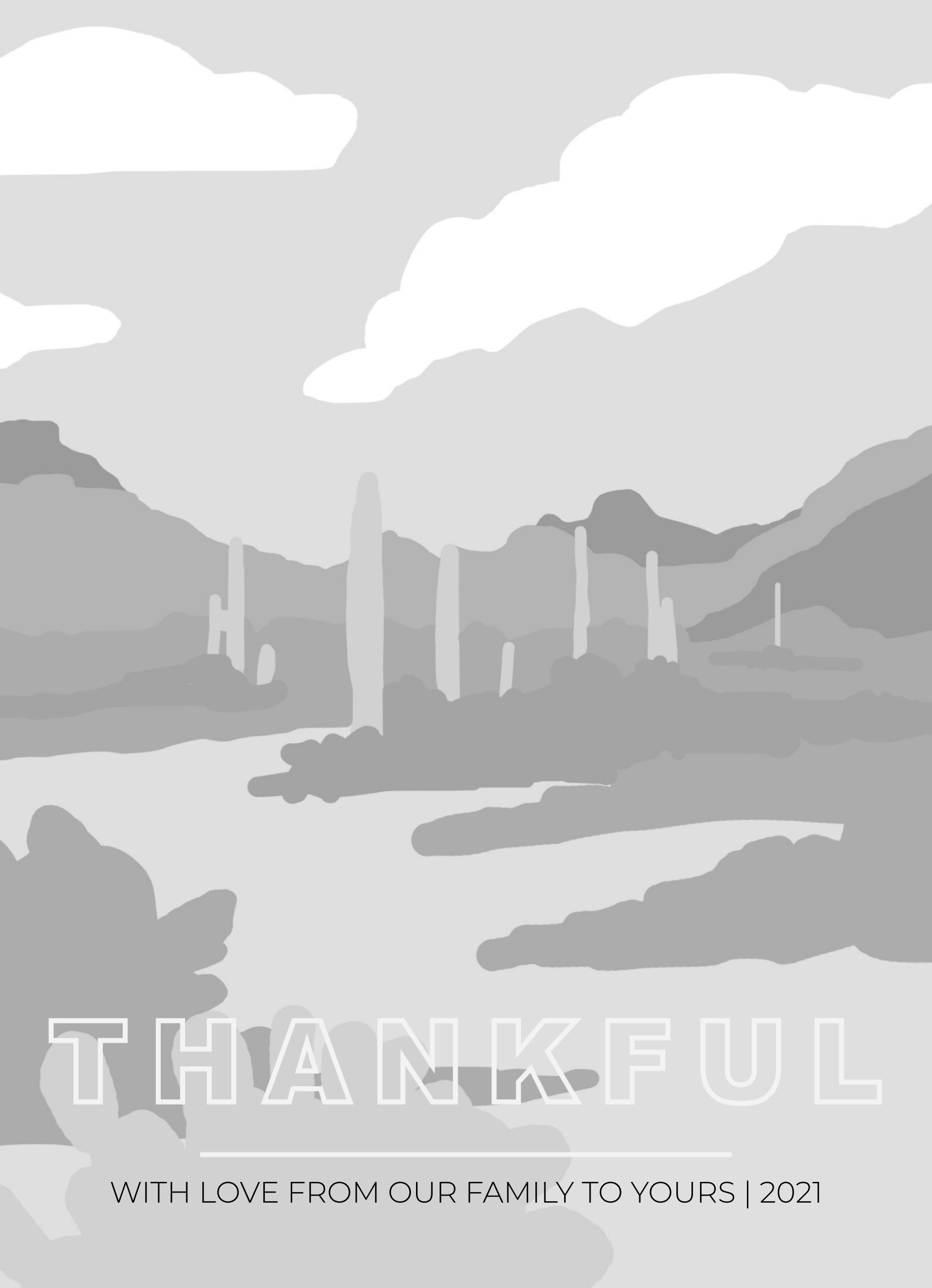 1-Up Full Bleed + Thankful Greeting (White)