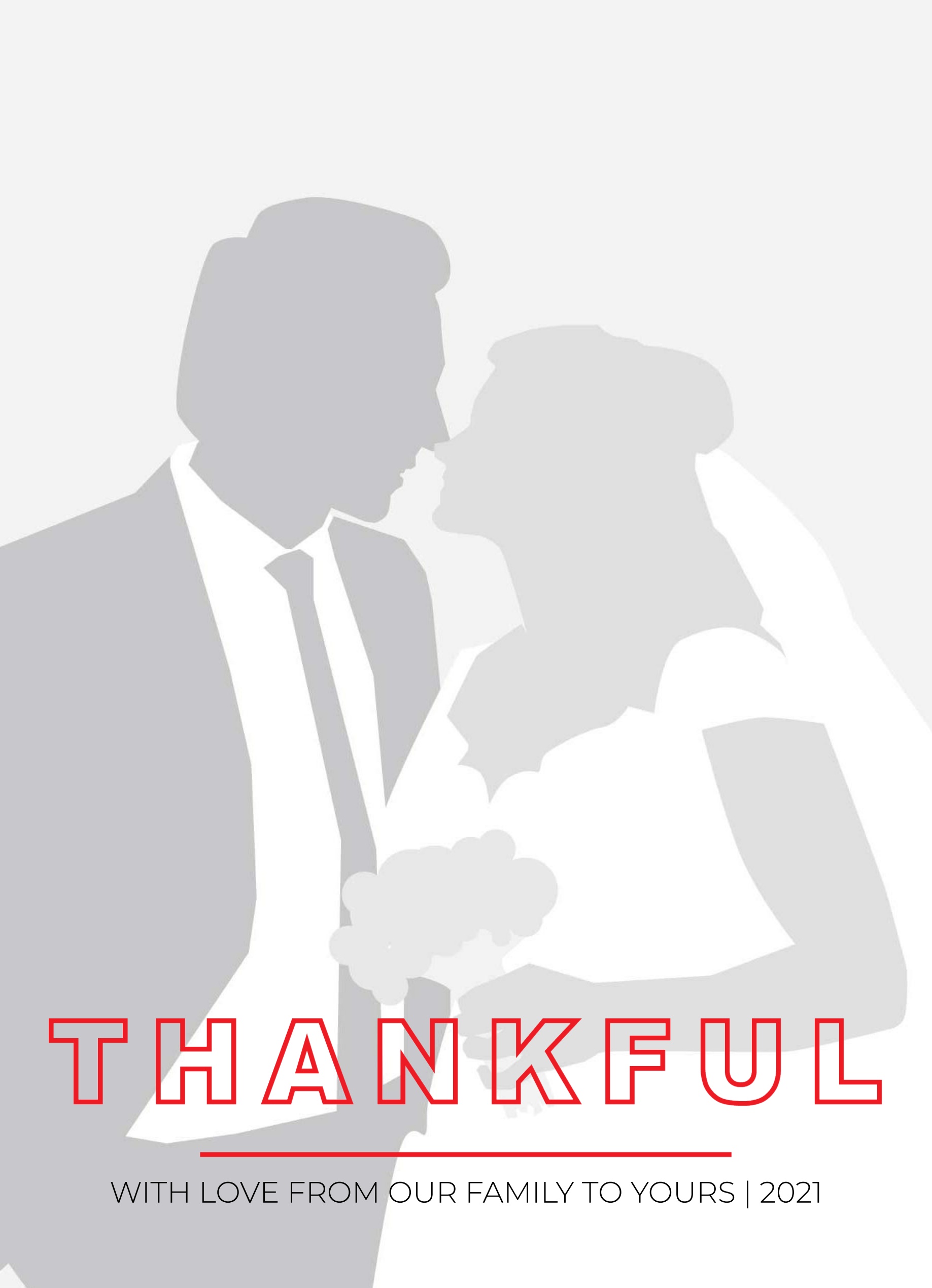 1-Up Full Bleed + Thankful Greeting (Red)