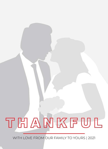 1-Up Full Bleed + Thankful Greeting (Red)