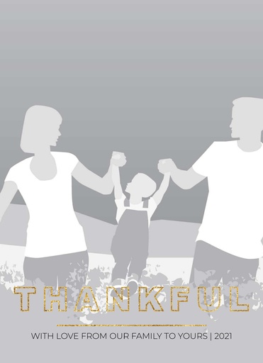 1-Up Full Bleed + Thankful Greeting (Gold)