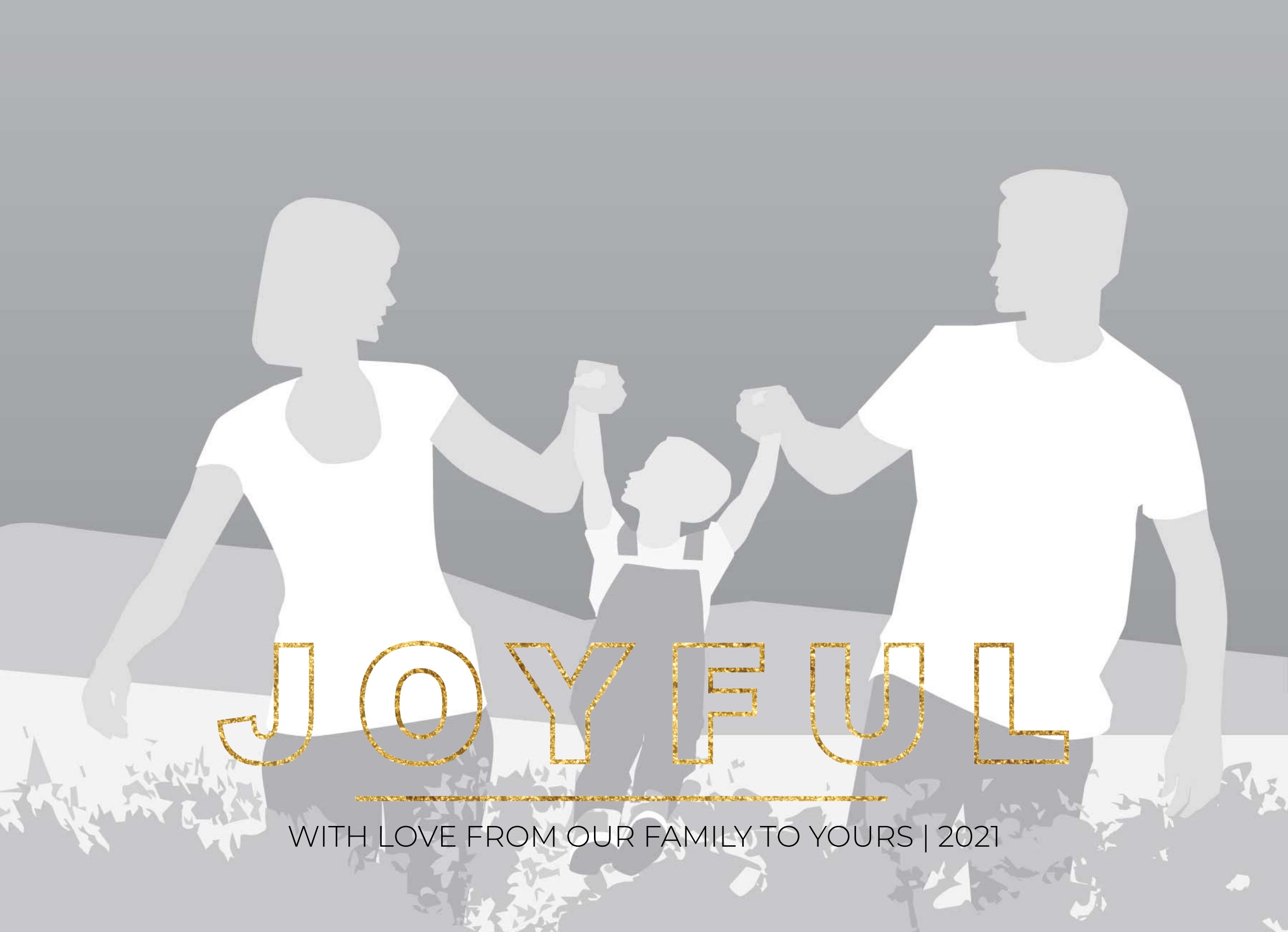 1-Up Full Bleed + Joyful Greeting (Gold)