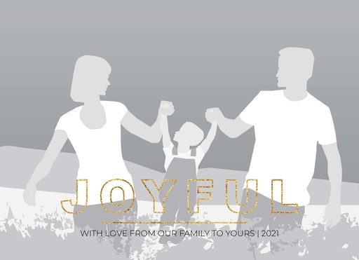 1-Up Full Bleed + Joyful Greeting (Gold)