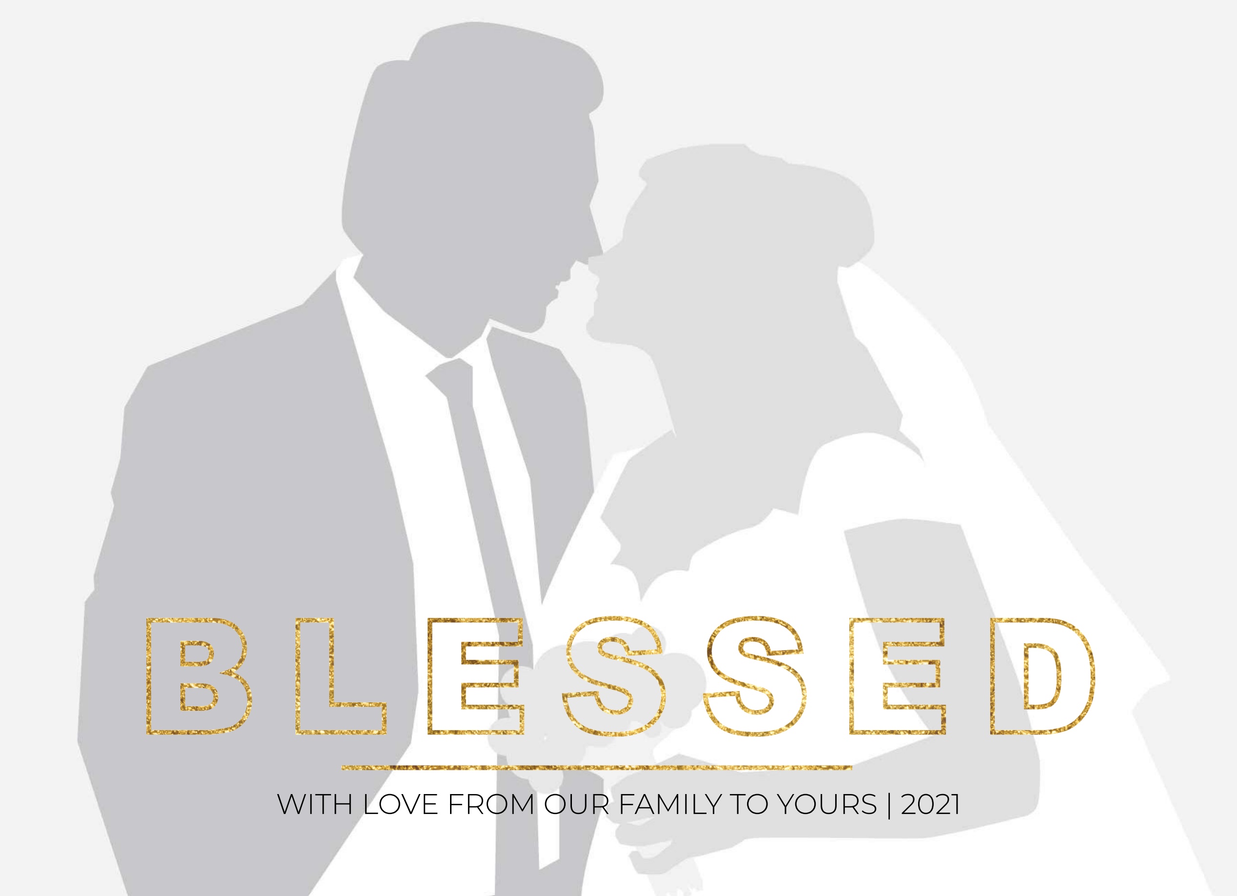 1-Up Full Bleed + Blessed Greeting (Gold)