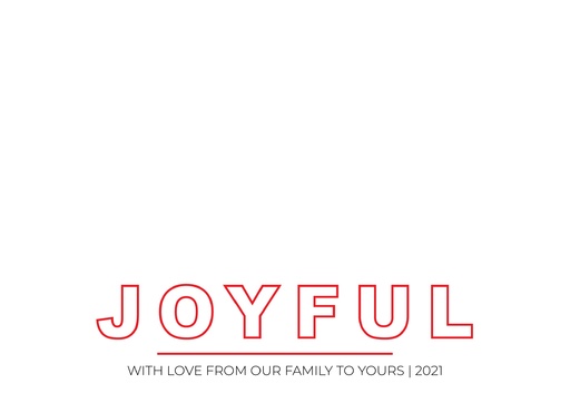 1-Up Full Bleed + Joyful Greeting (Red)