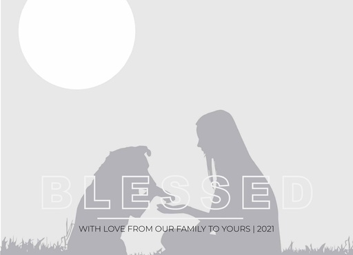 1-Up Full Bleed + Blessed Greeting (White)