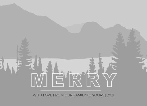 1-Up Full Bleed + Merry Greeting (White)