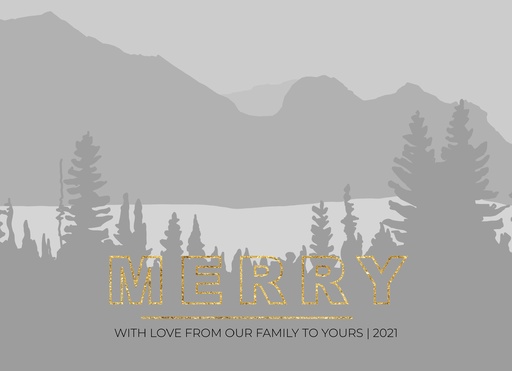 1-Up Full Bleed + Merry Greeting (Gold)