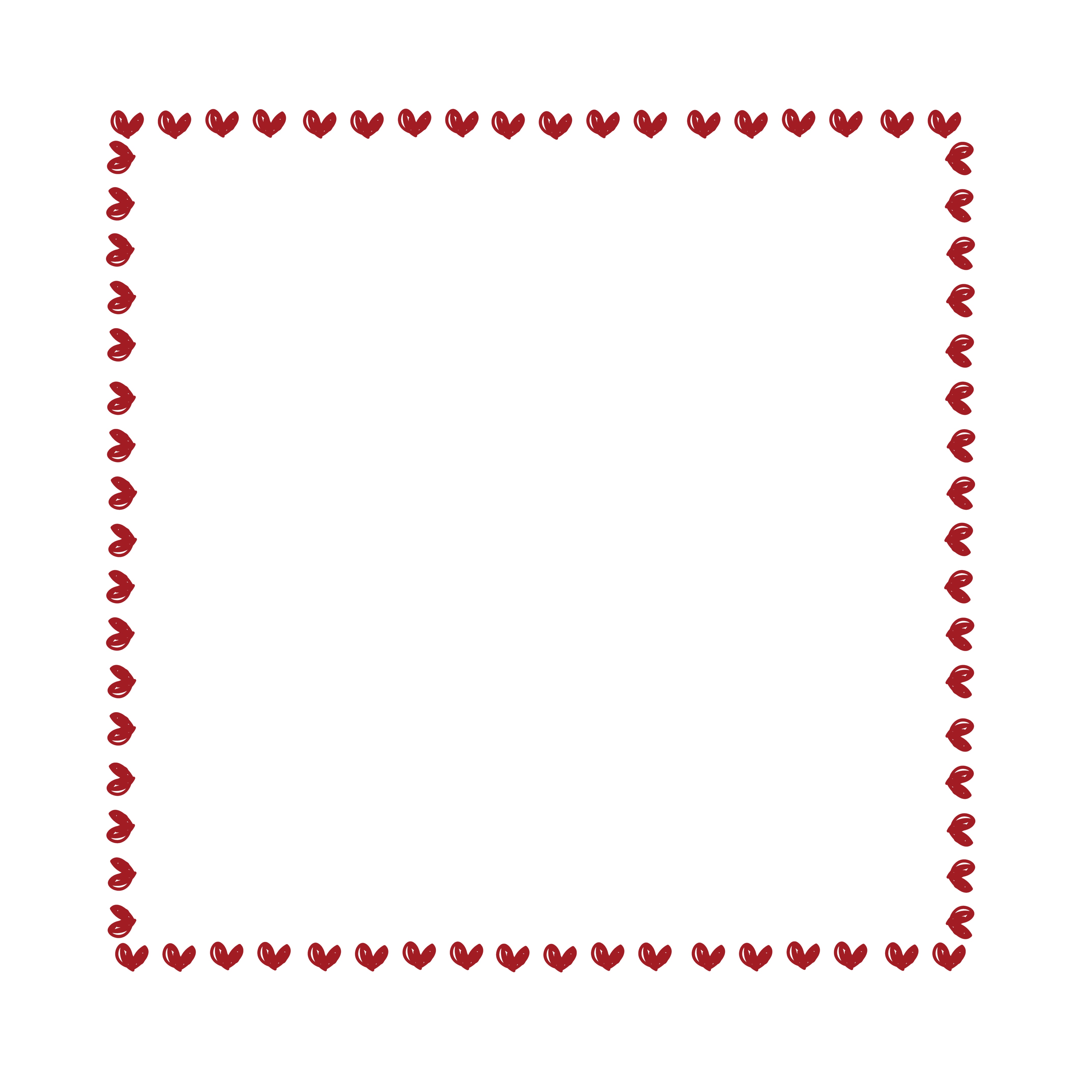Border - Hearts - Red