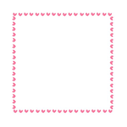 Border - Hearts - Pink