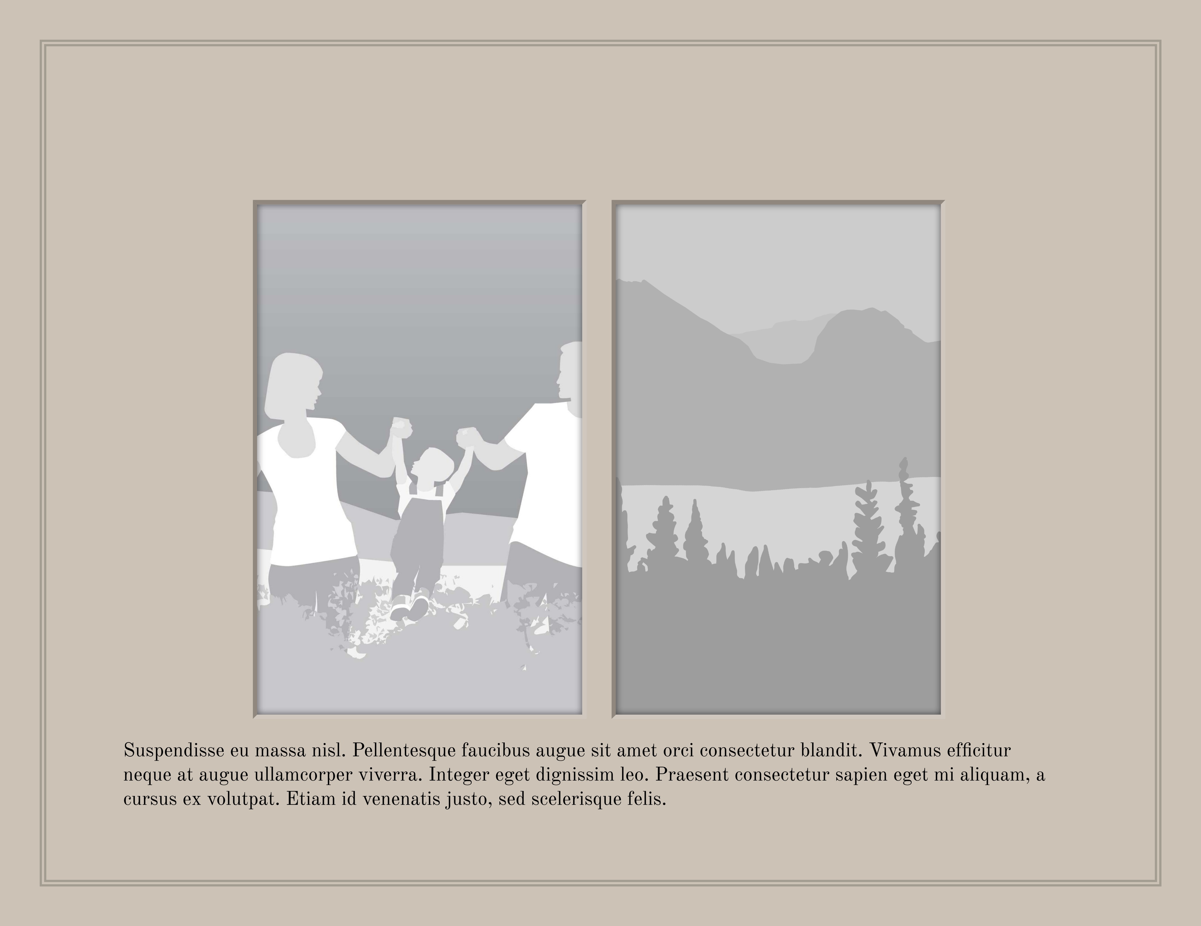 2 Portrait Photos + Caption