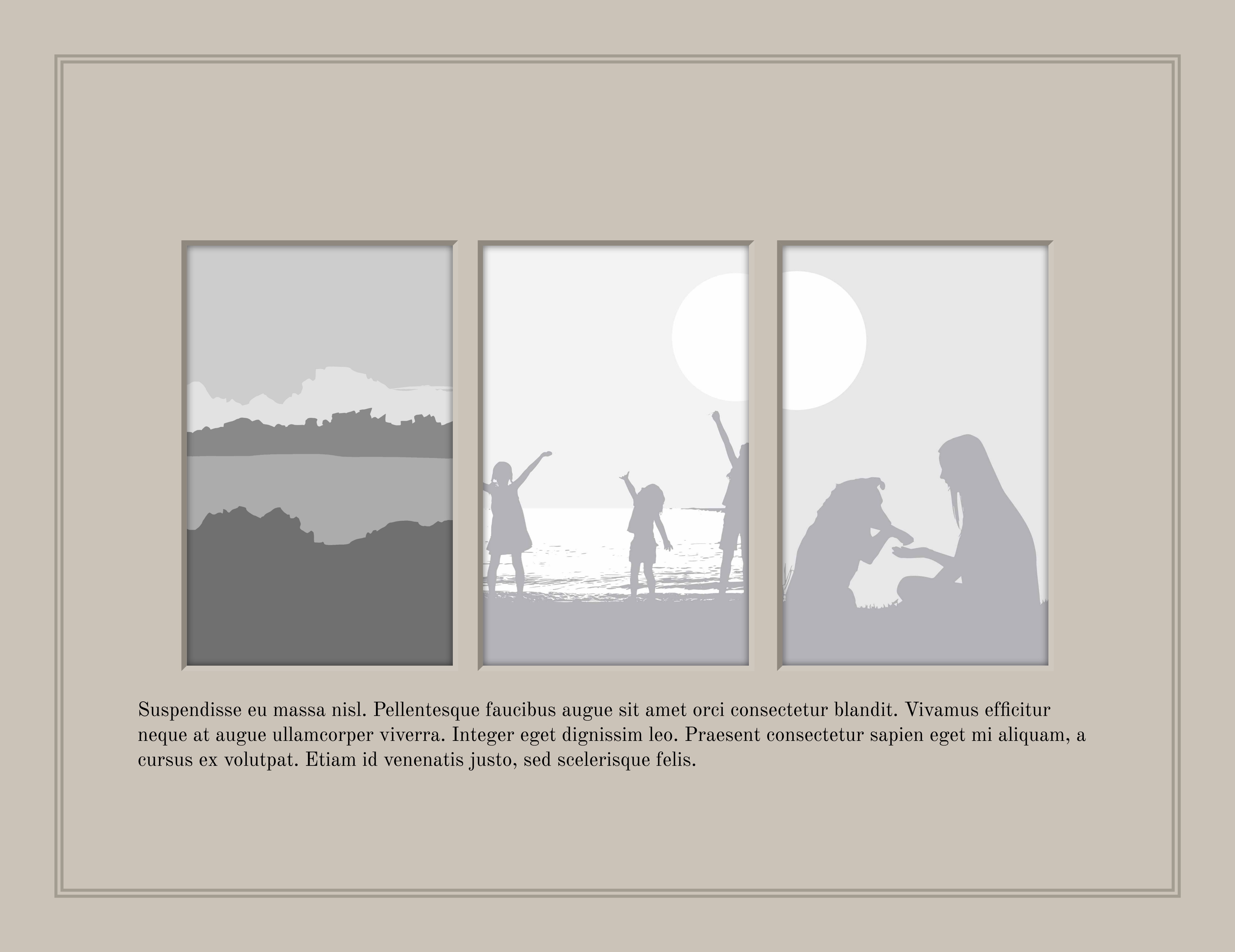 3 Portrait Photos + Caption