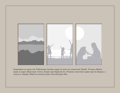 3 Portrait Photos + Caption