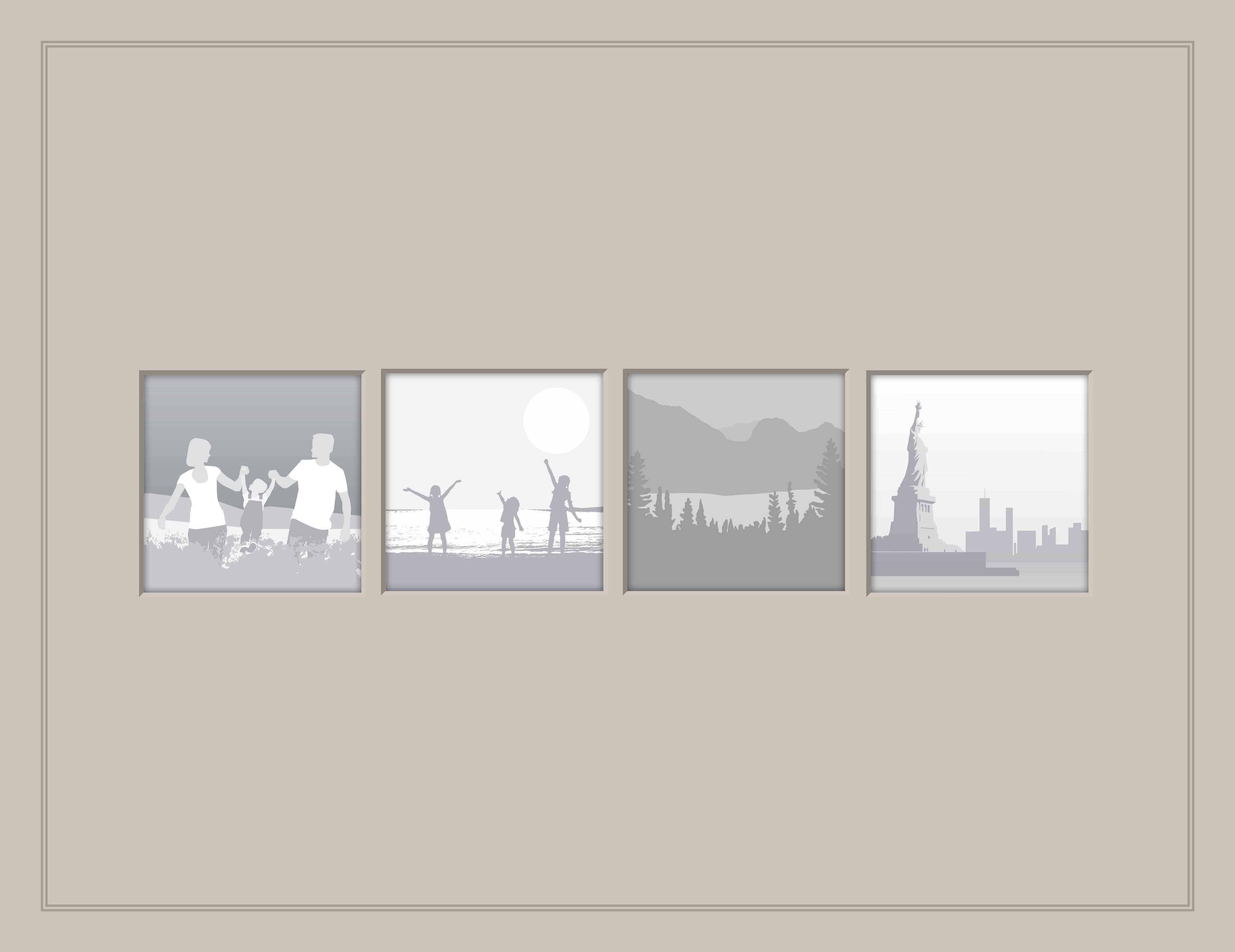 4 Square Photos - Line