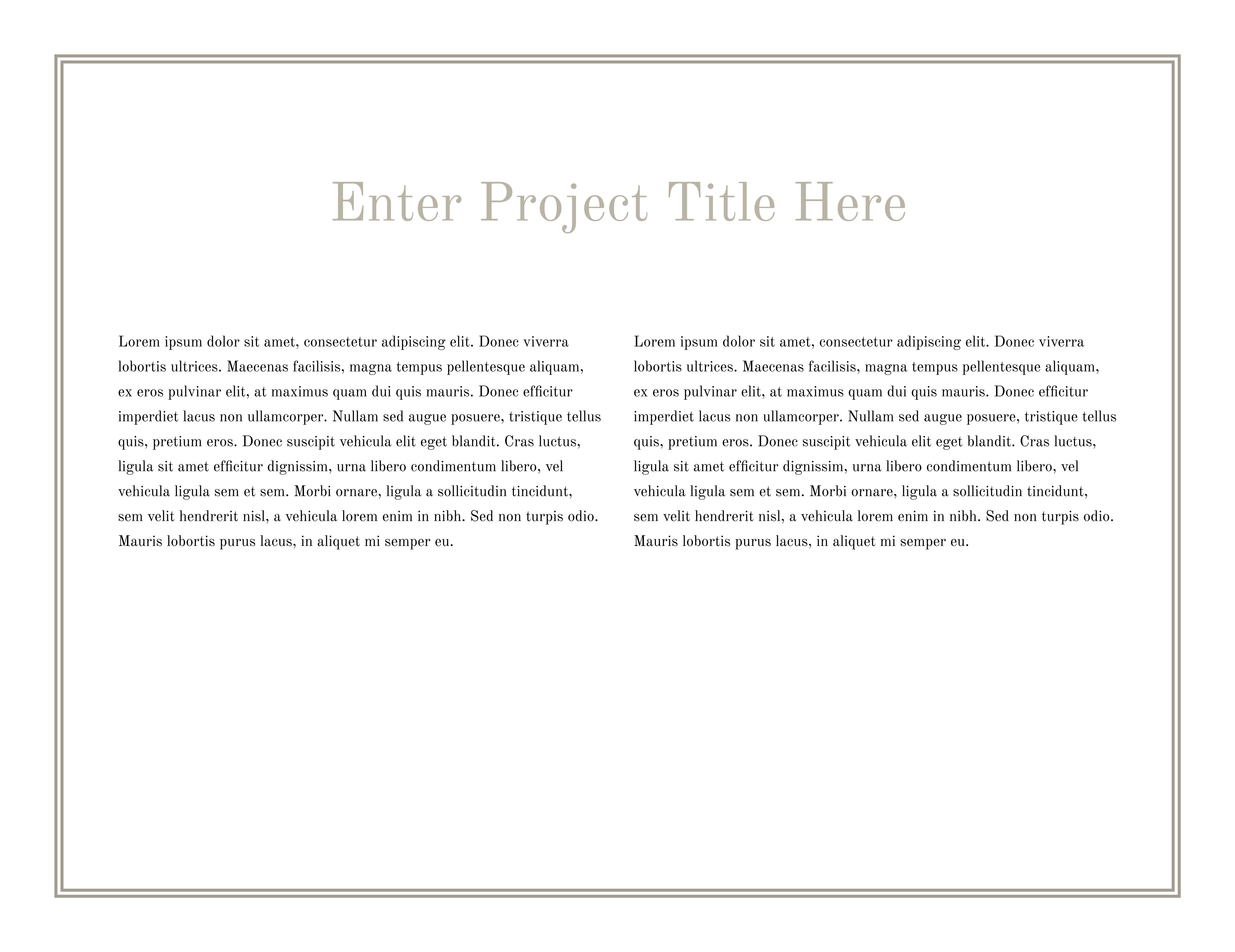 Title Page - 2 Columns