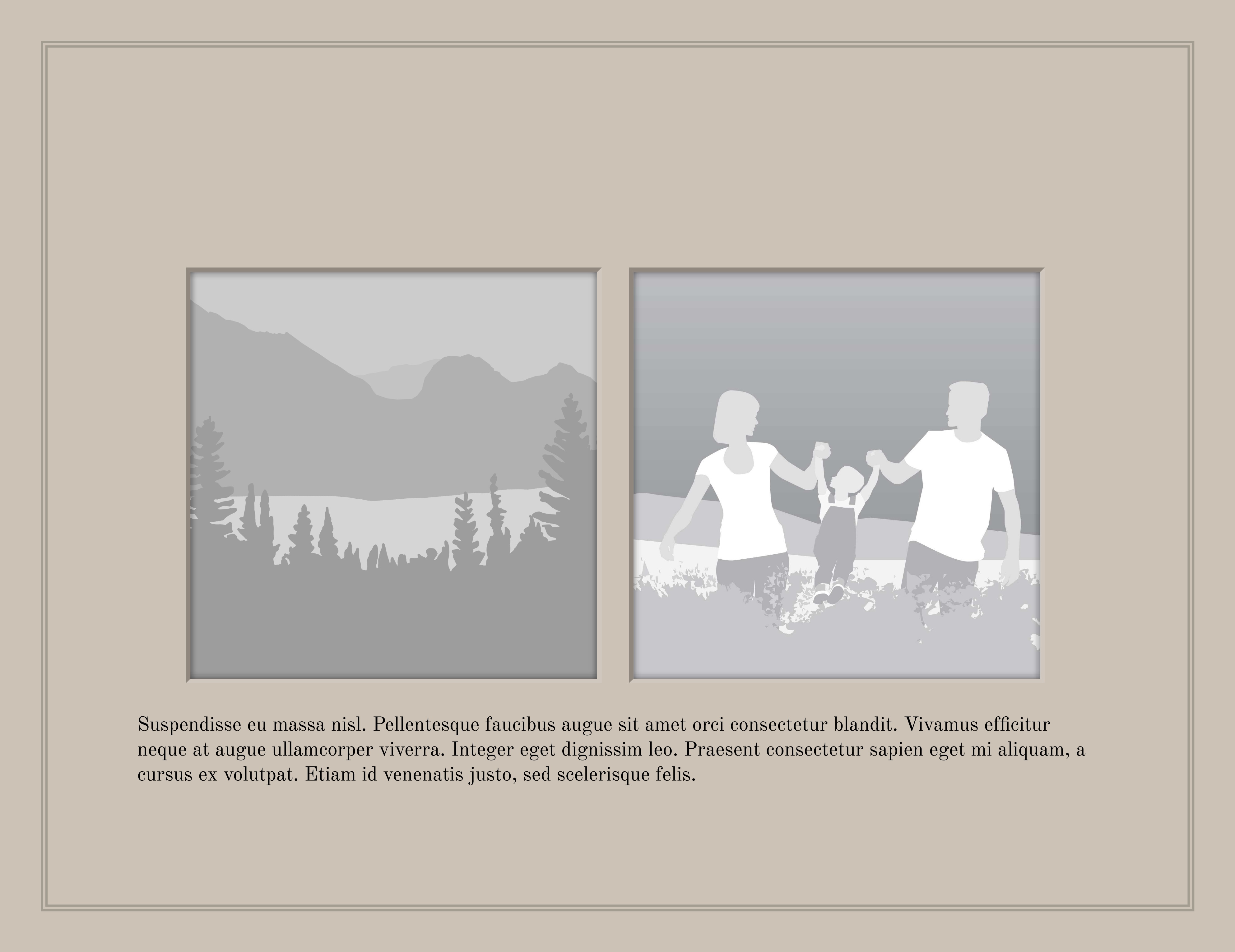 2 Square Photos + Caption