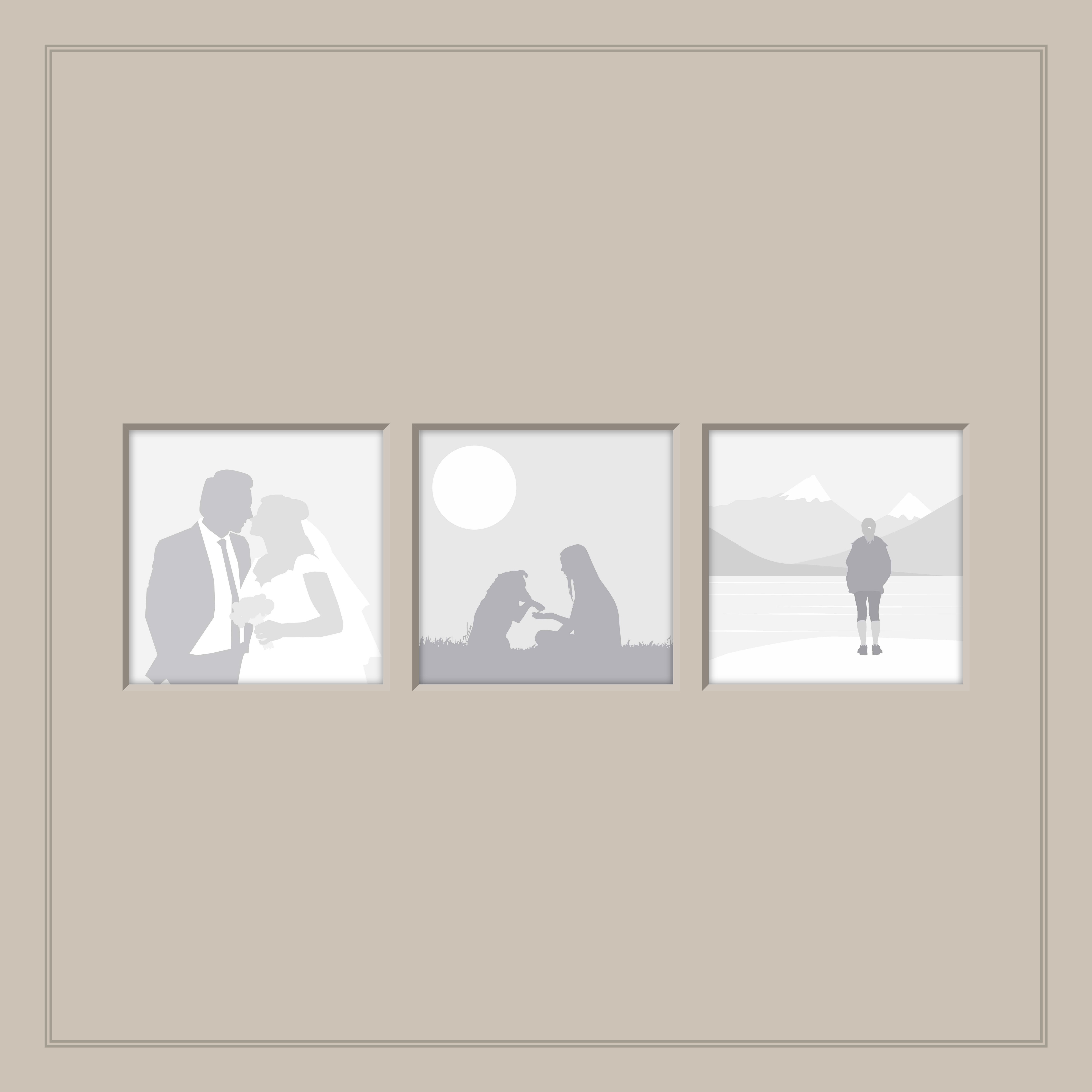 3 Square Photos + Text