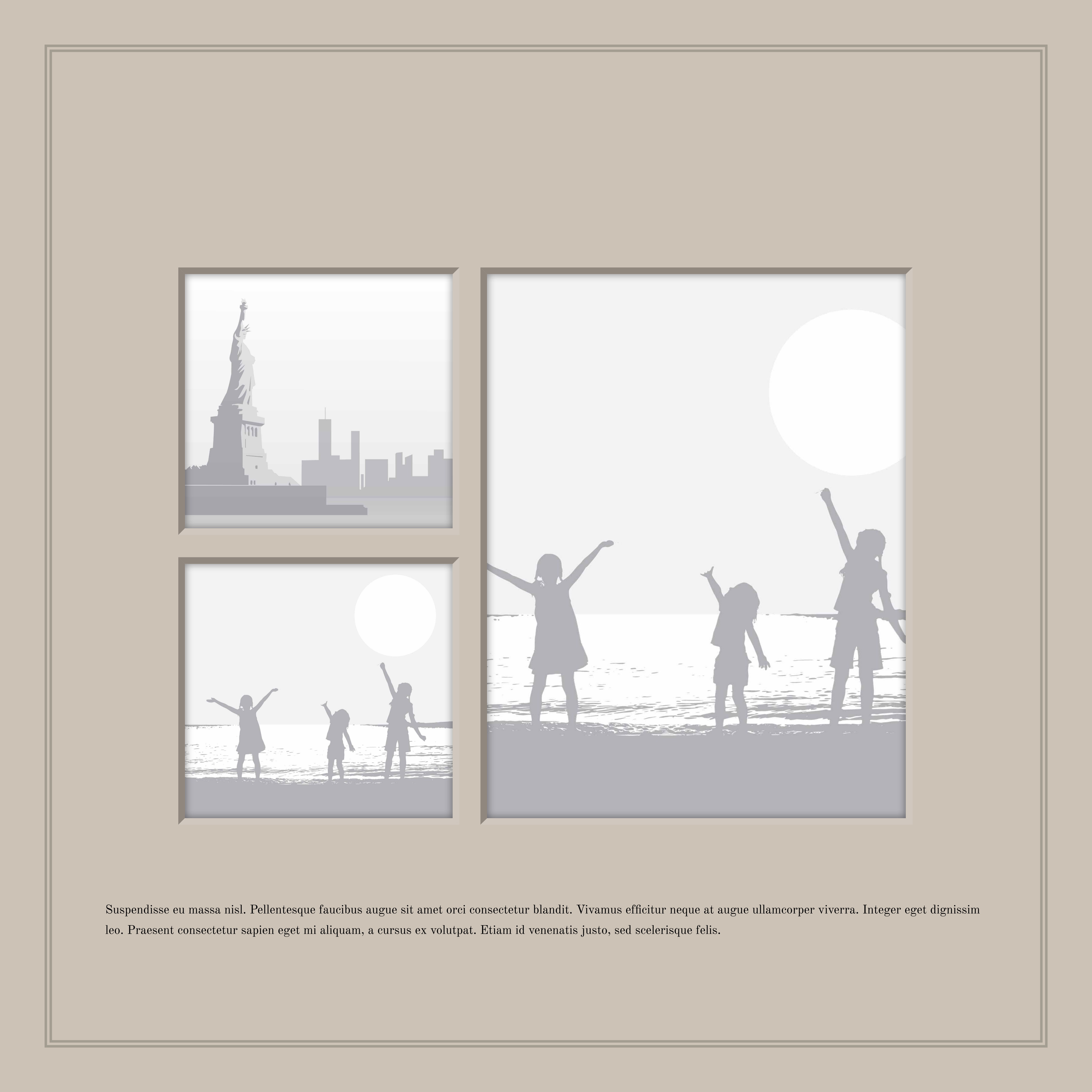 3-Up Portrait + Squares