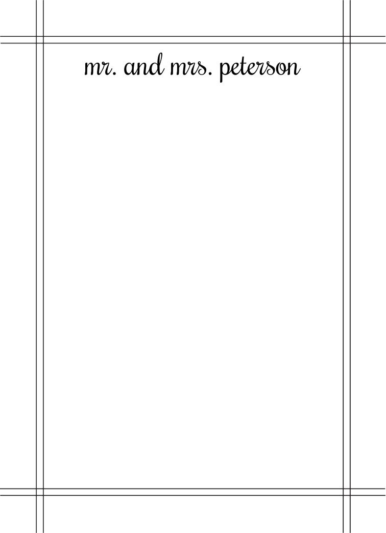 Simple Lines - Portrait Template