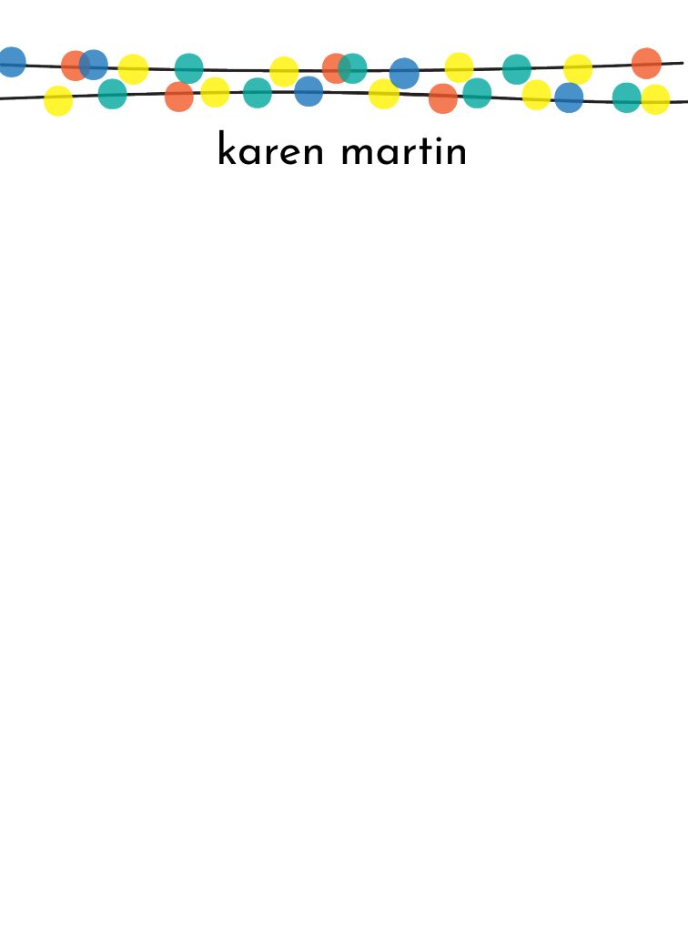 Confetti Banner - Portrait Template