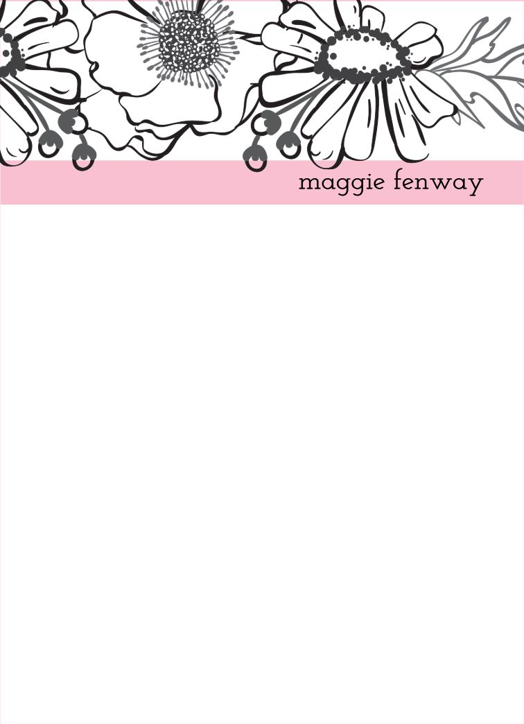 Color Block Flowers - Portrait Template