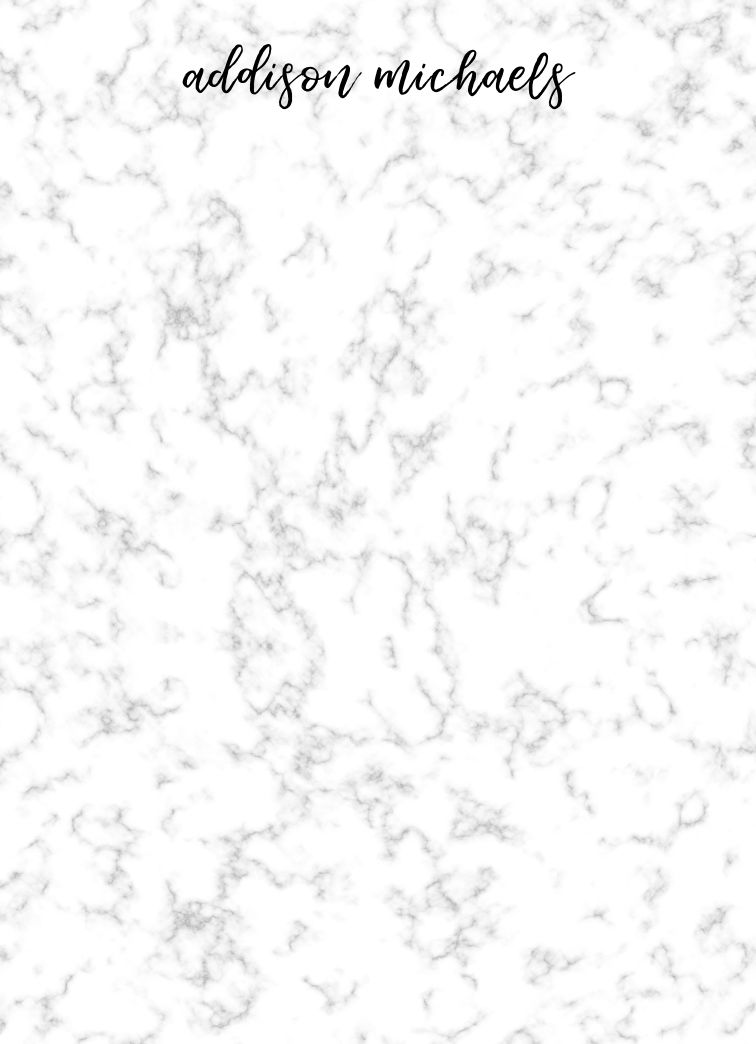 Simple Marble - Portrait Template