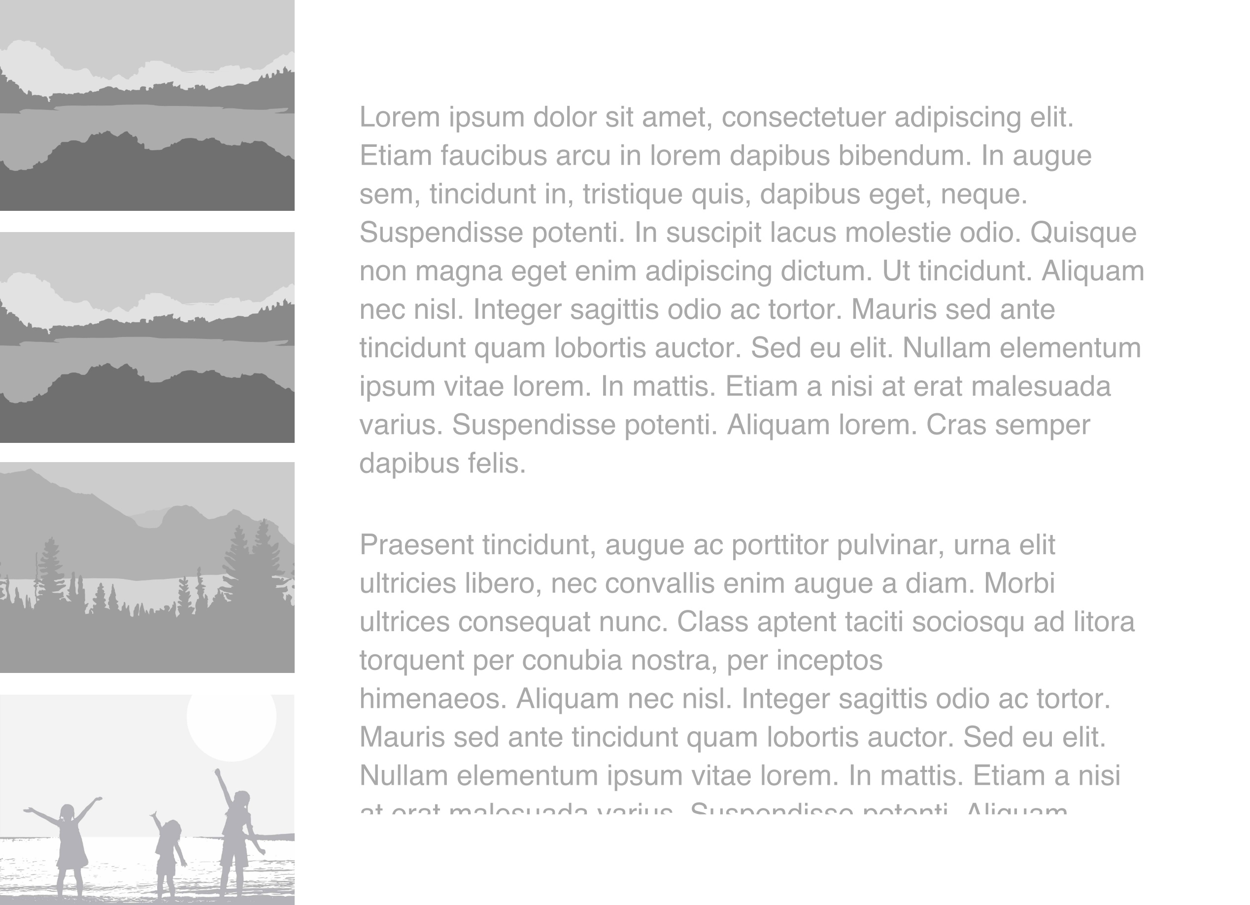 4 Images - Left Align + Content