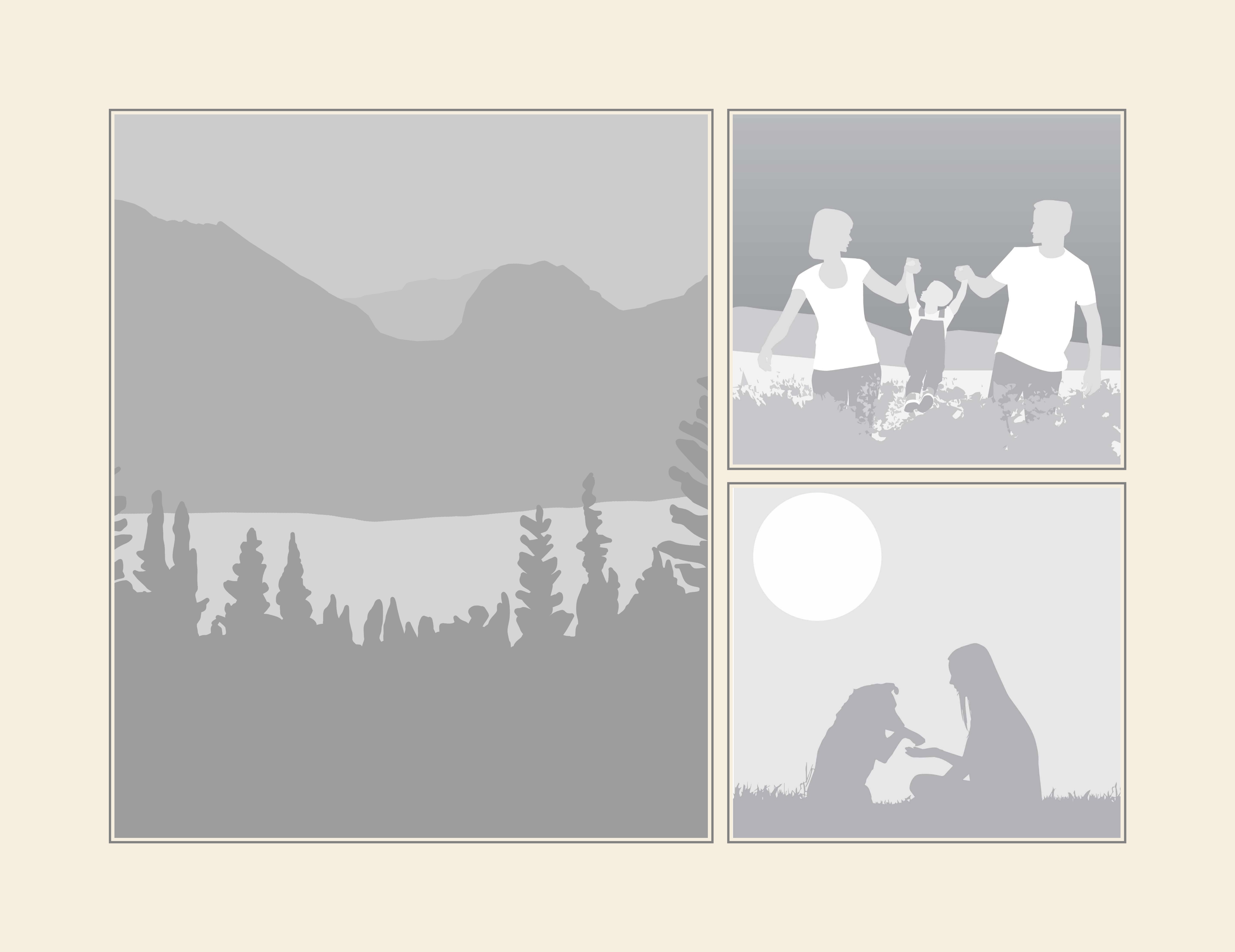 3-Up Large Portrait Left