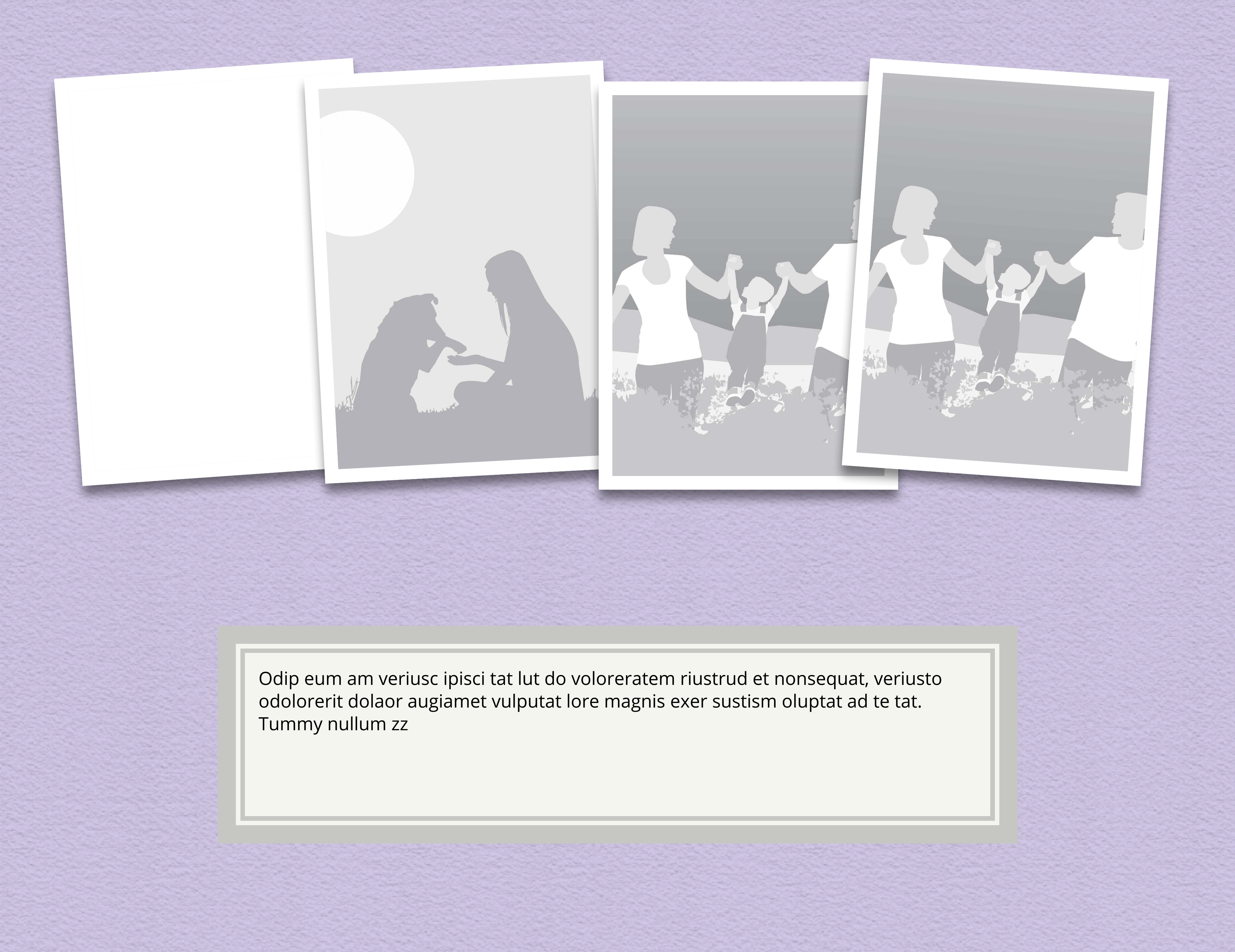 4 Images - Bottom Text 